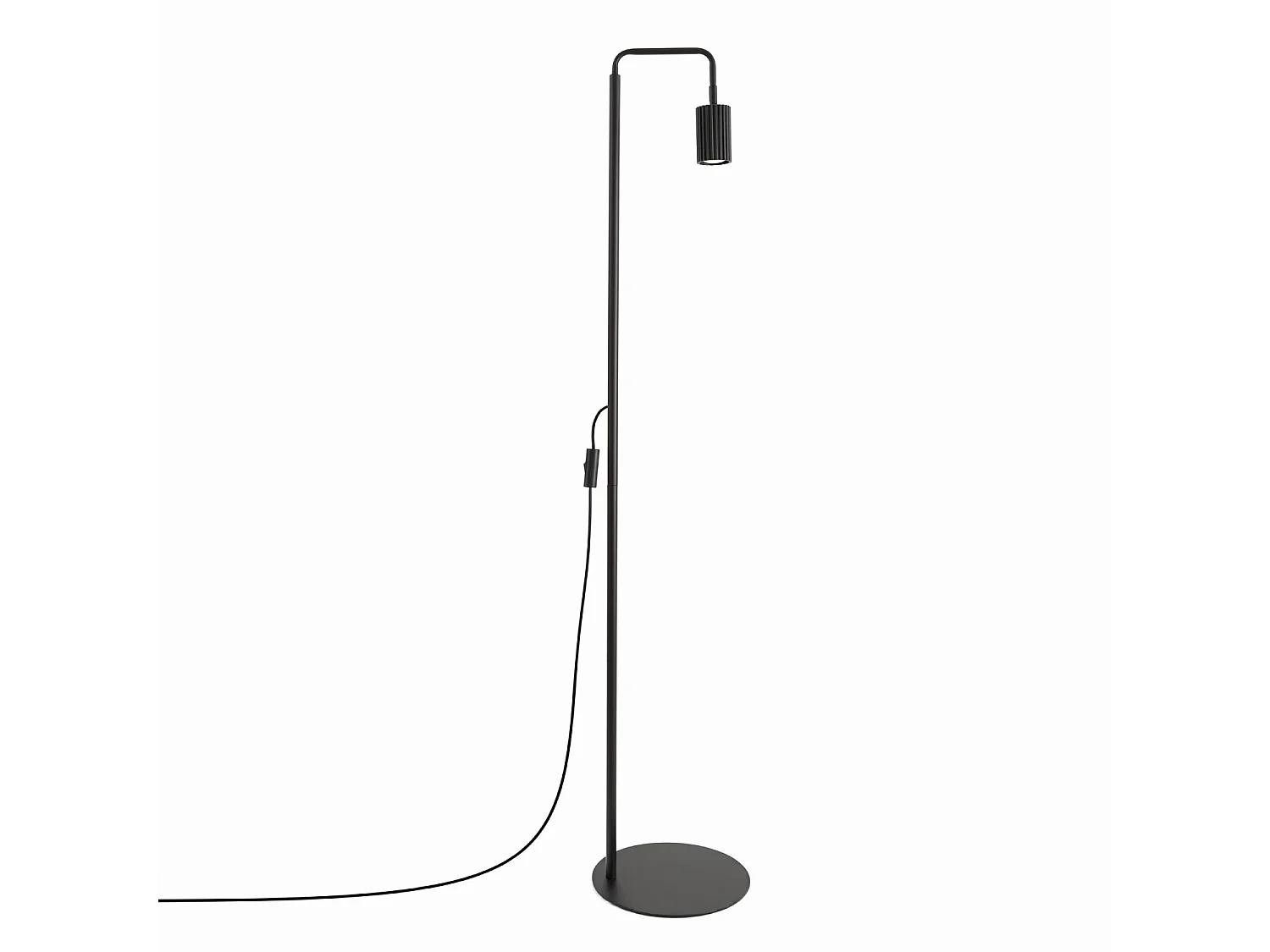 Stehlampen KARBON minimalistisch aus  Aluminium - 1 lichtquellen - L.30 x H. cm - schwarz