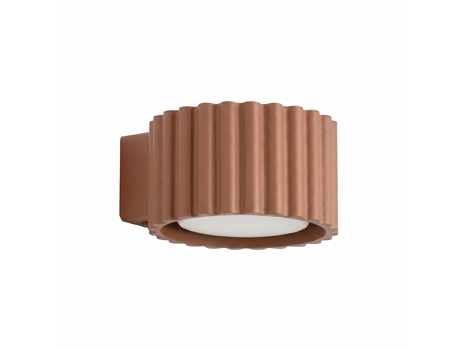 Applique minimaliste en aluminium - 1 sources lumineuses - L.10 x H.6 cm - mocca