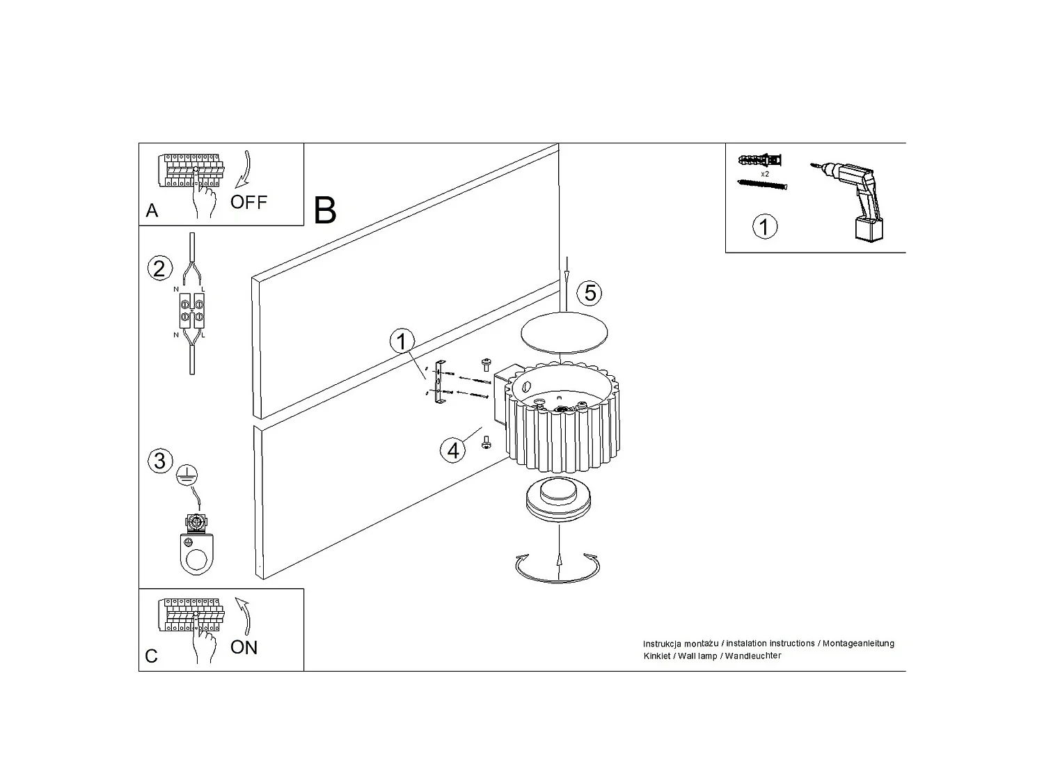 Applique minimaliste en aluminium - 1 sources lumineuses - L.10 x H.6 cm - mocca