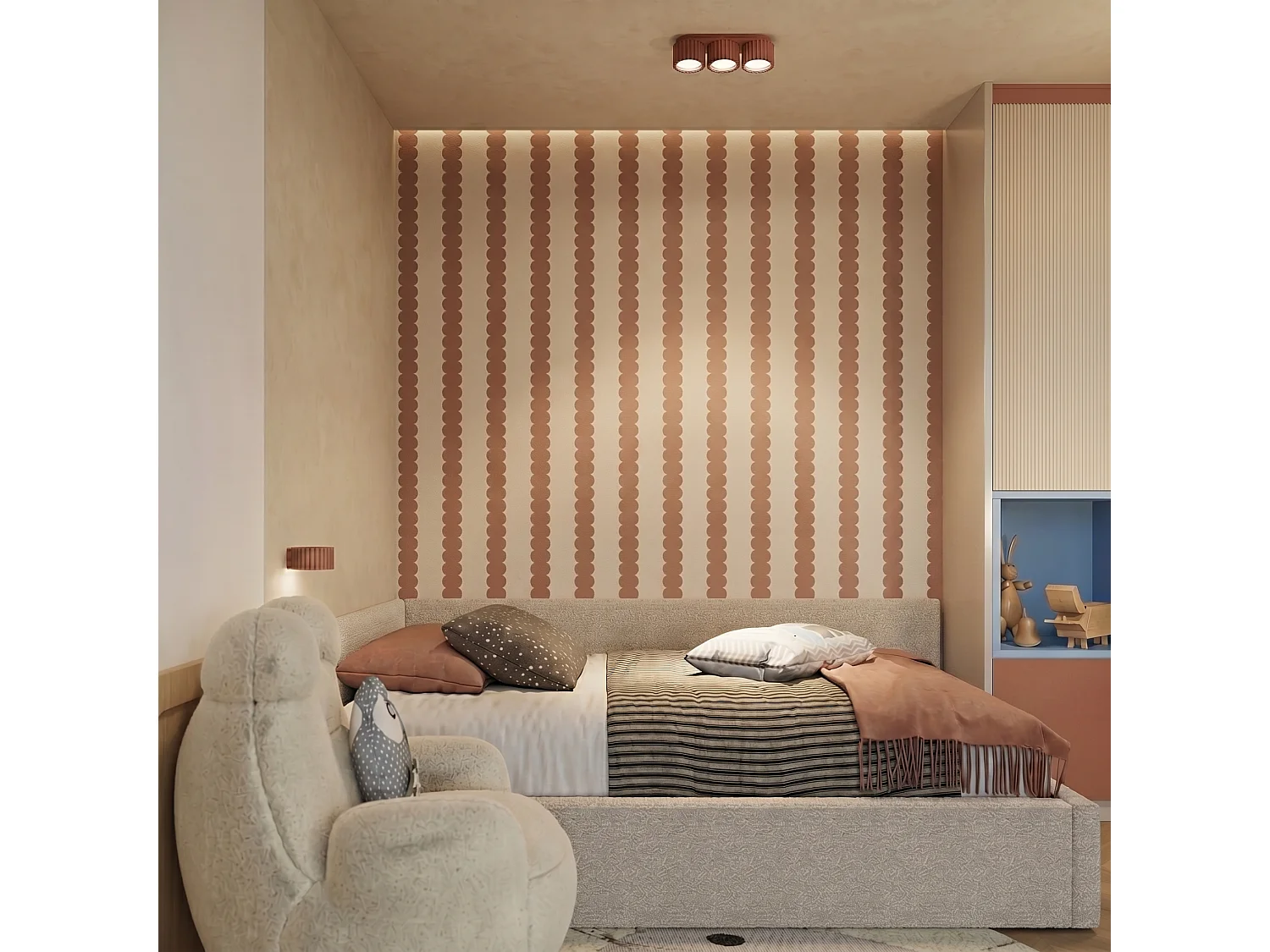 Applique minimaliste en aluminium - 1 sources lumineuses - L.10 x H.6 cm - mocca