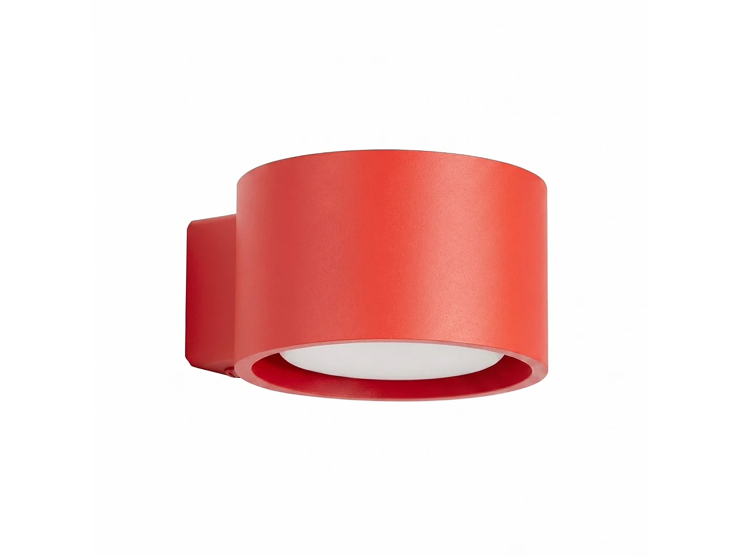 Wandlampen MODO minimalistisch van  - 1 lichtbronnen - L.10 x H.6 cm - rood