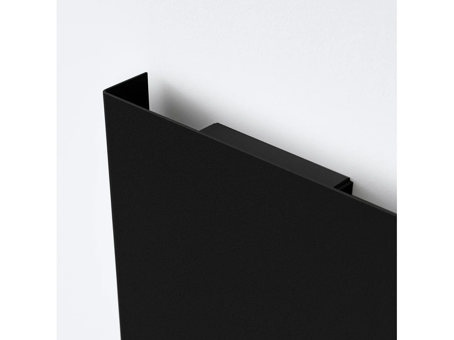 Appliques VANTA minimaliste en acier - 2 sources lumineuses - L.15 x H.15 cm - noir