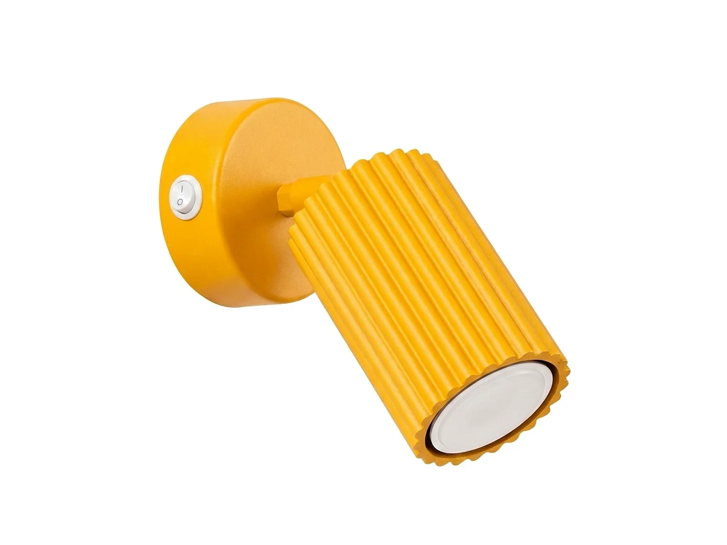 Applique minimaliste en aluminium - 1 sources lumineuses - L.8 x H.16 cm - jaune