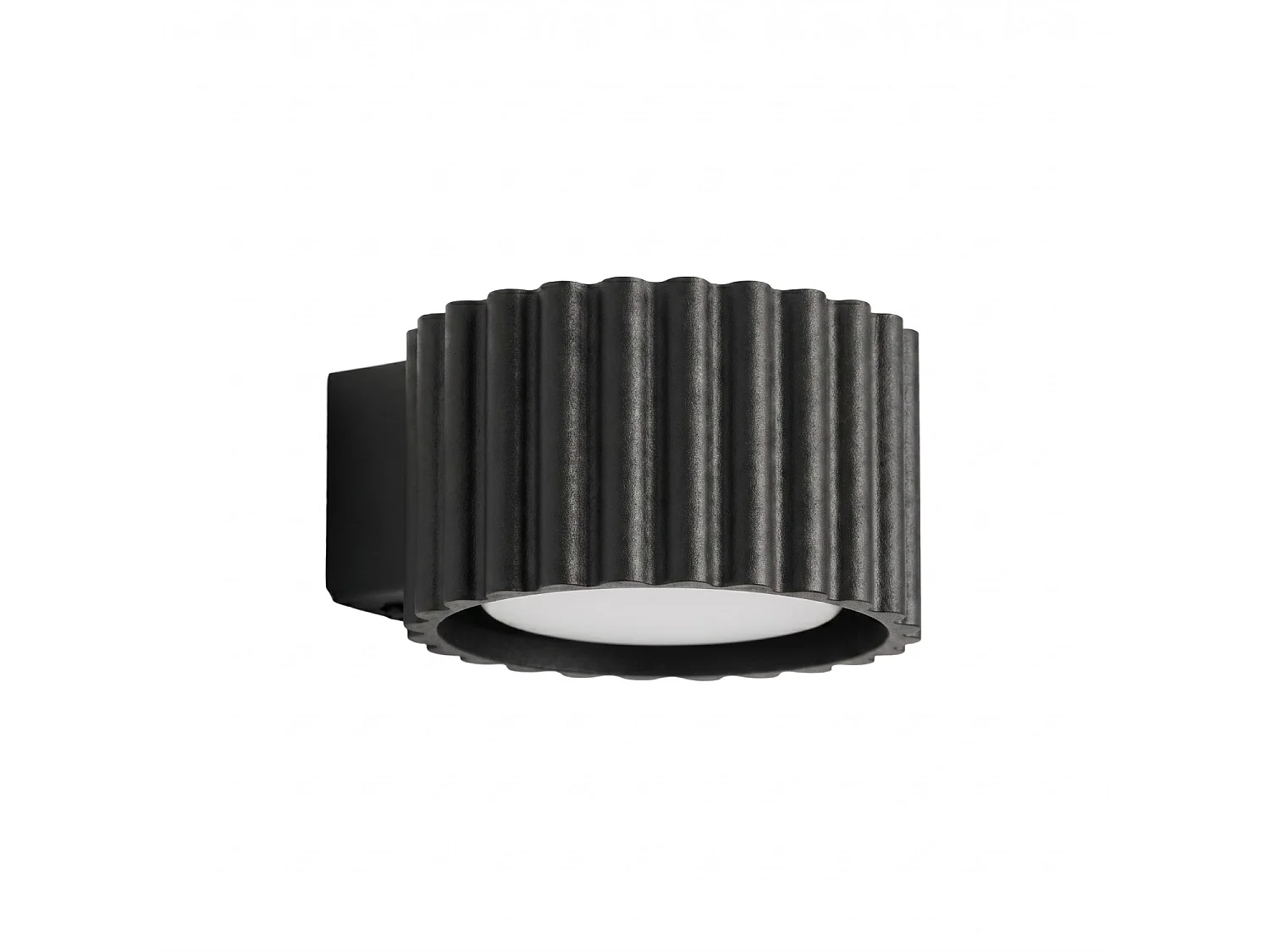 Applique minimaliste en aluminium - 1 sources lumineuses - L.10 x H.6 cm - noir