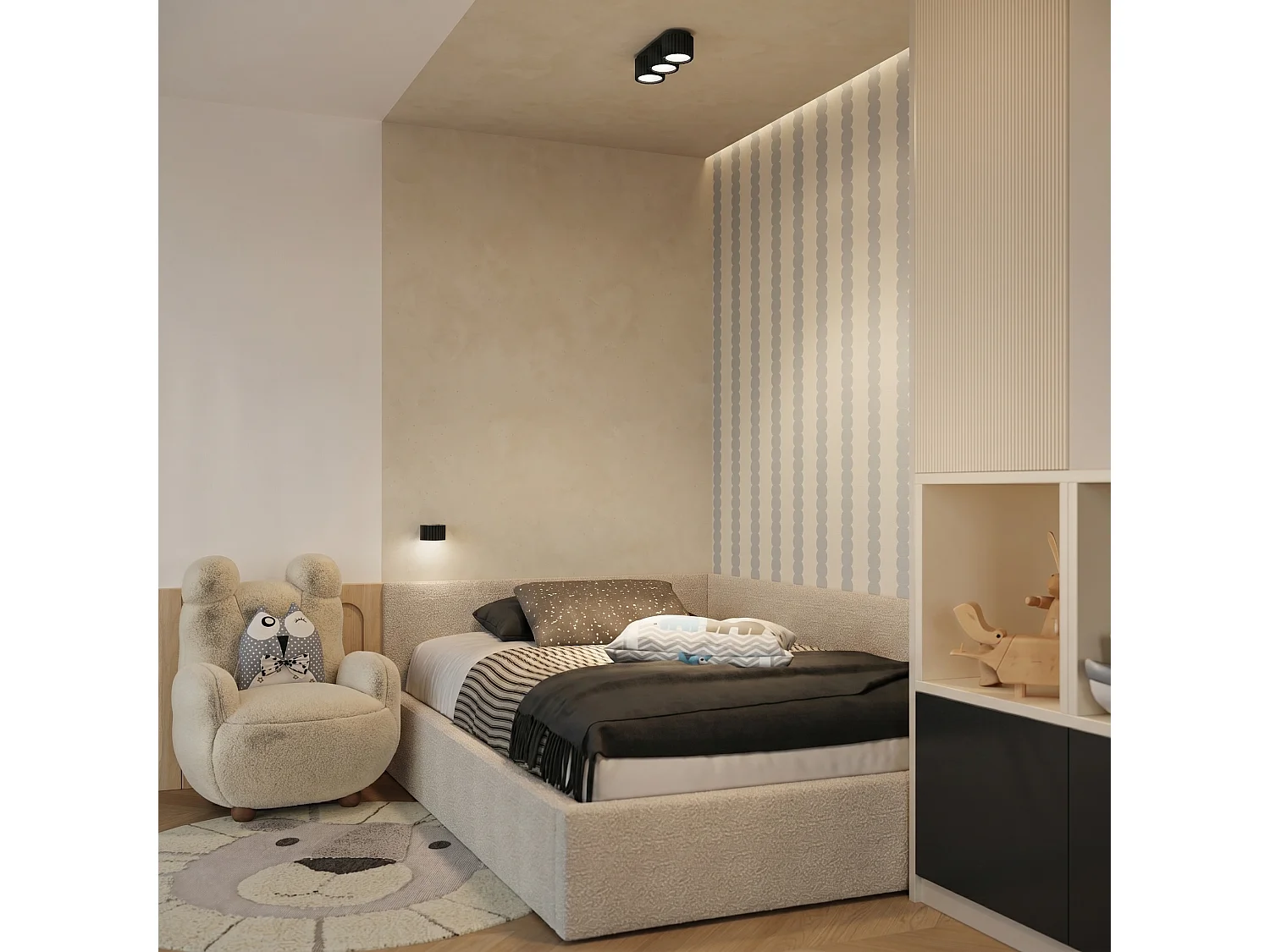 Applique minimaliste en aluminium - 1 sources lumineuses - L.10 x H.6 cm - noir