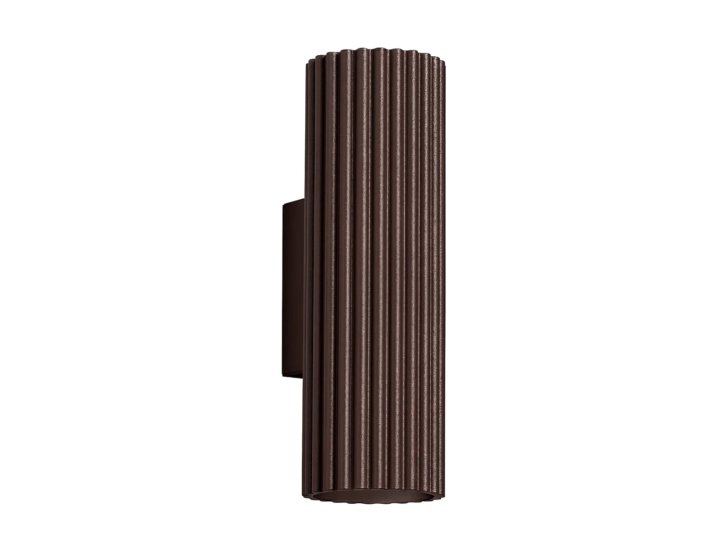 Applique minimaliste en aluminium - 2 sources lumineuses - L.6,5 x H.20 cm - marron