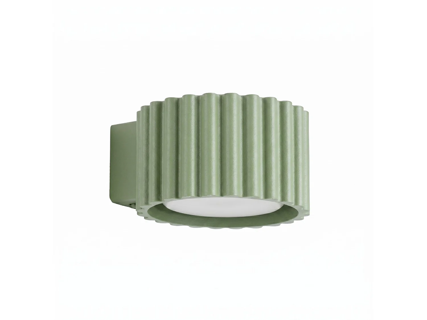 Applique minimaliste en aluminium - 1 sources lumineuses - L.10 x H.6 cm - sauge