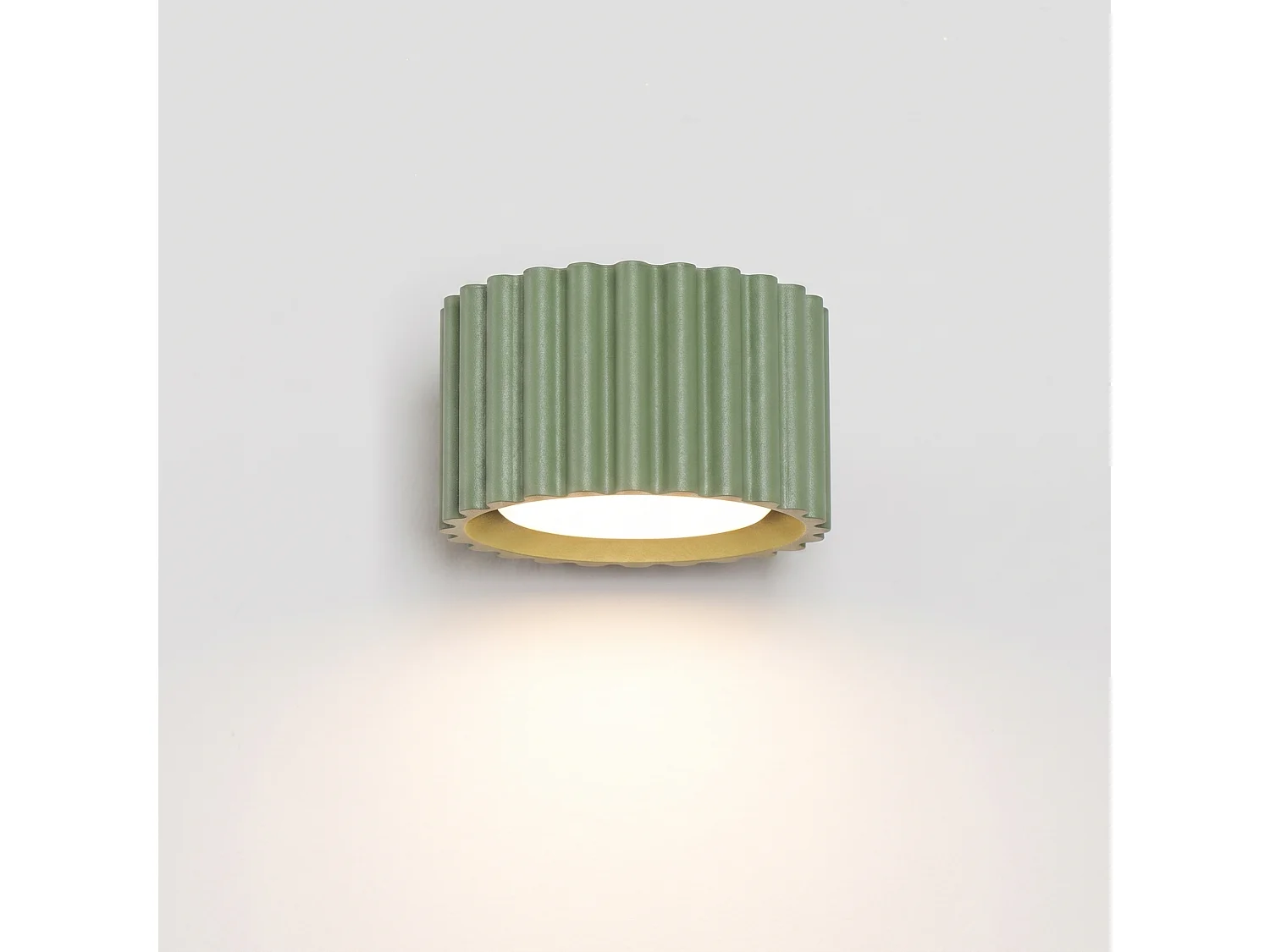 Applique minimaliste en aluminium - 1 sources lumineuses - L.10 x H.6 cm - sauge