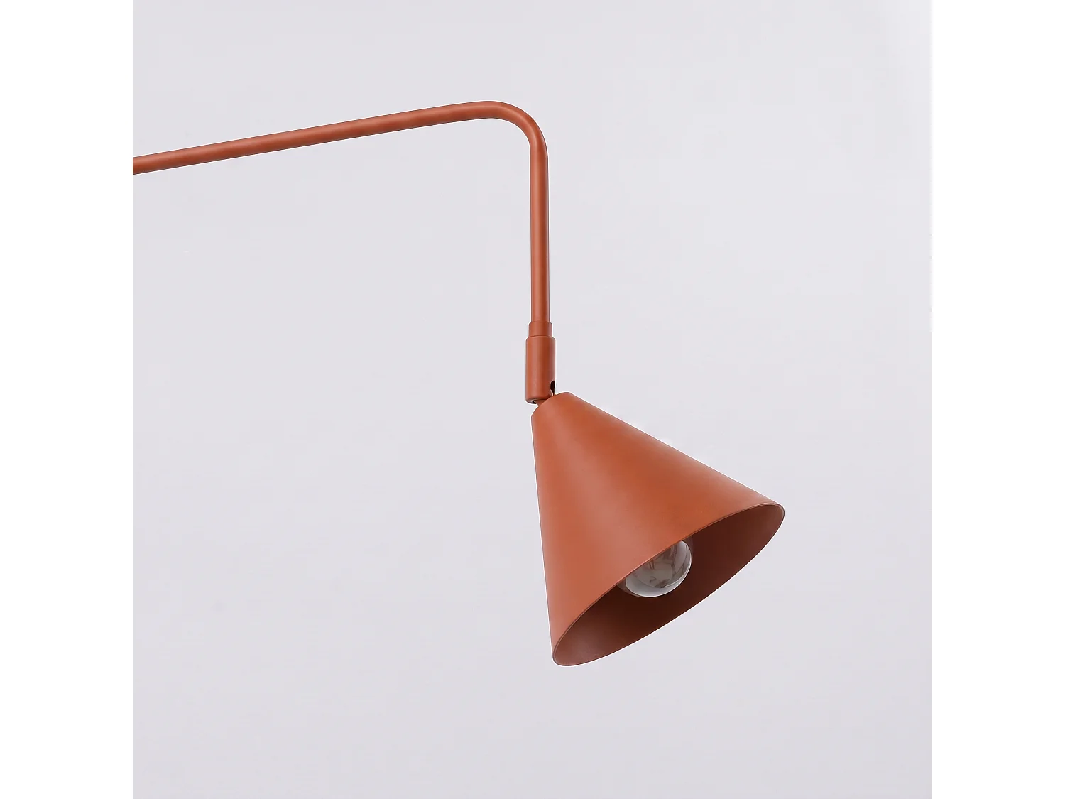 Appliques NOX moderne en acier - 2 sources lumineuses - L.150 x H.30 cm - ocre rouge