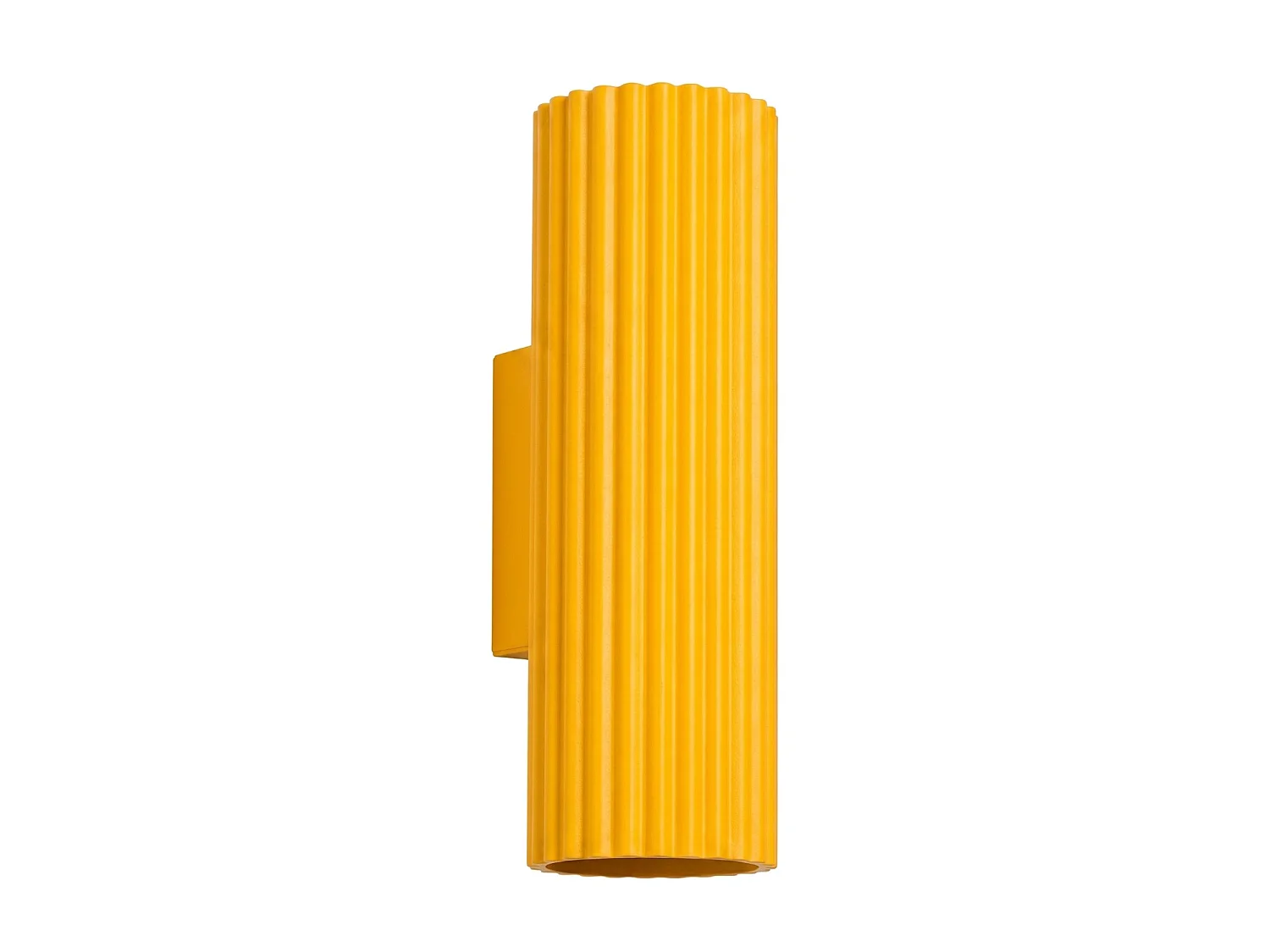 Applique minimaliste en aluminium - 2 sources lumineuses - L.6,5 x H.20 cm - jaune