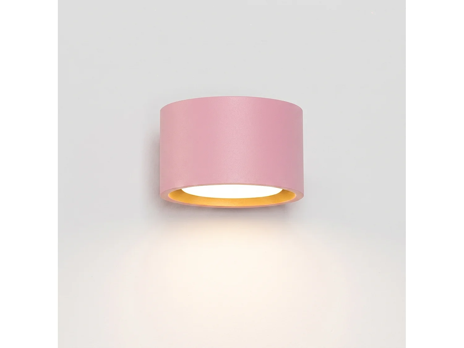 Applique minimaliste en aluminium - 1 sources lumineuses - L.10 x H.6 cm - rose