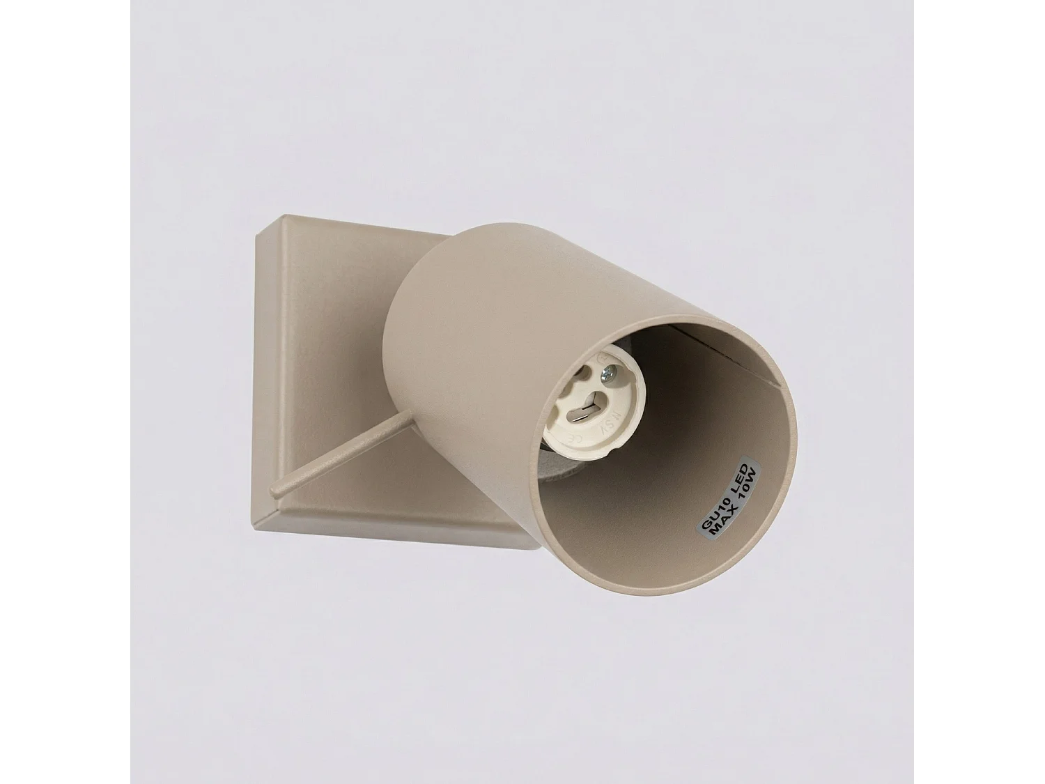 Applique moderne en acier - 1 sources lumineuses - L.8 x H.8 cm - taupe