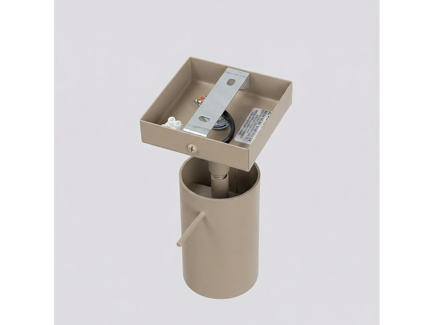 Applique moderne en acier - 1 sources lumineuses - L.8 x H.8 cm - taupe