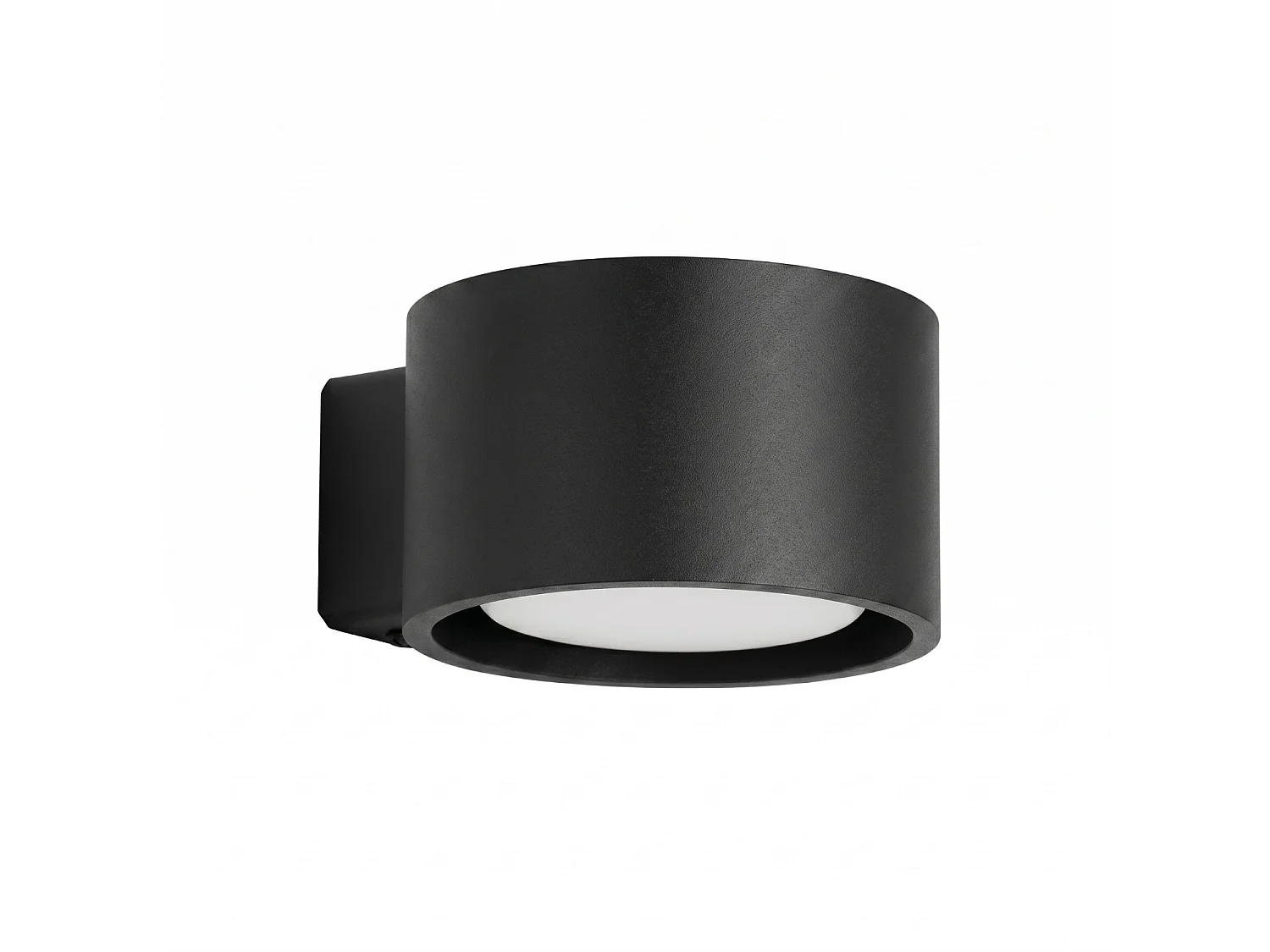 Applique minimaliste en aluminium - 1 sources lumineuses - L.10 x H.6 cm - noir