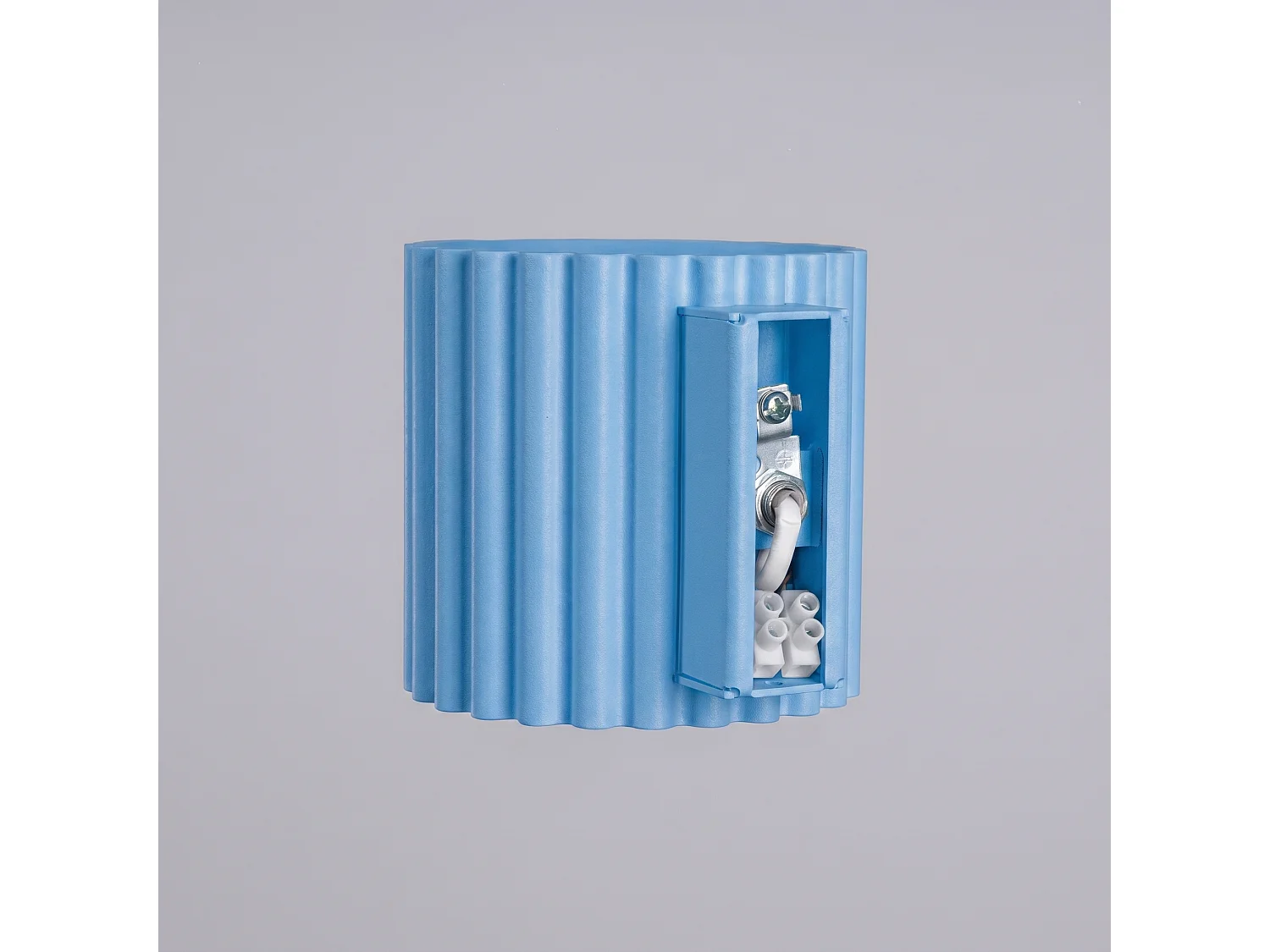 Applique minimaliste en aluminium - 1 sources lumineuses - L.10 x H.10 cm - bleu clair
