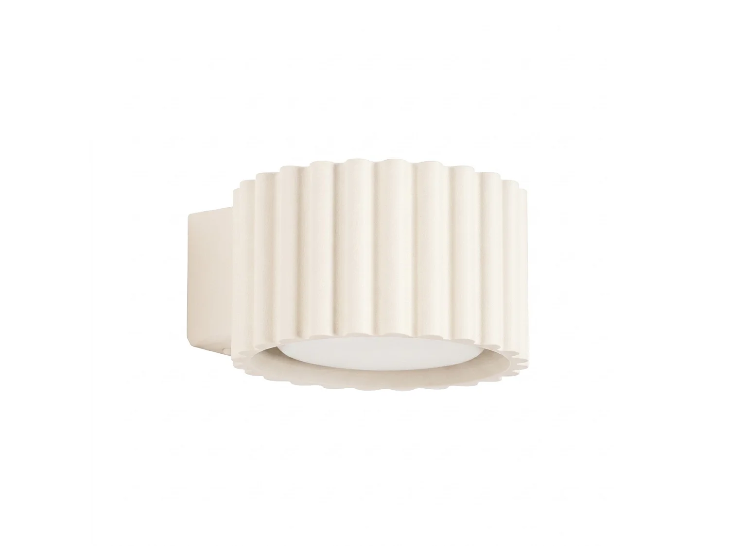 Applique minimaliste en aluminium - 1 sources lumineuses - L.10 x H.6 cm - beige