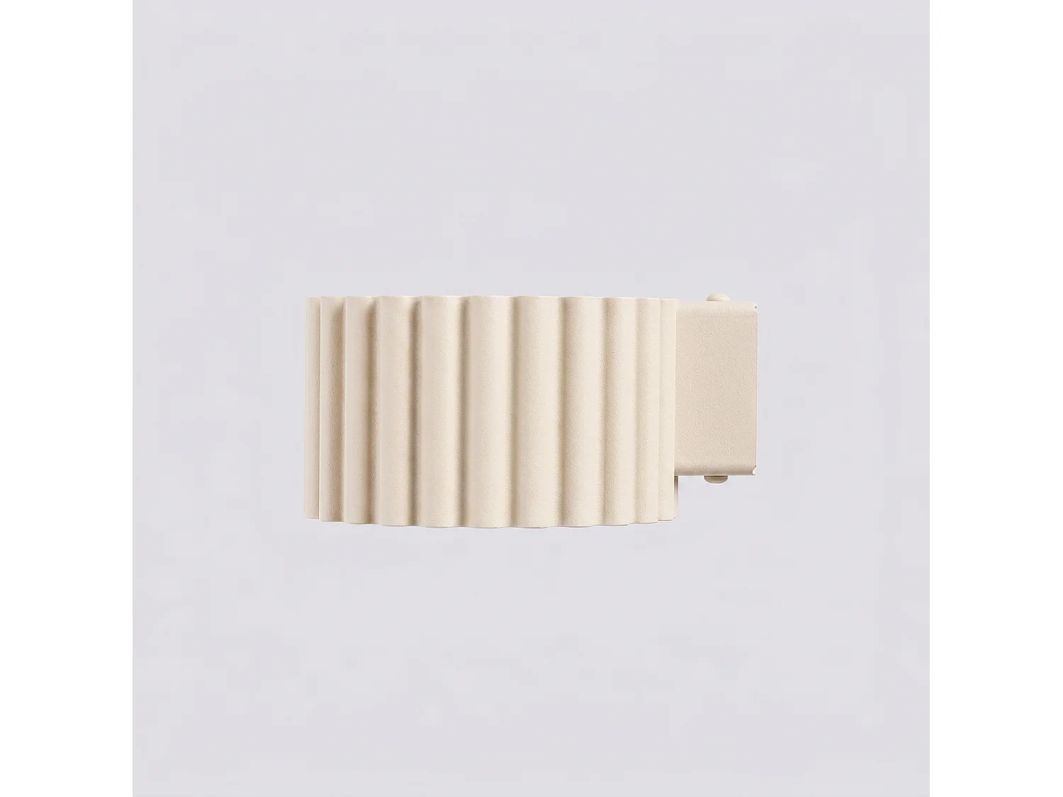 Applique minimaliste en aluminium - 1 sources lumineuses - L.10 x H.6 cm - beige
