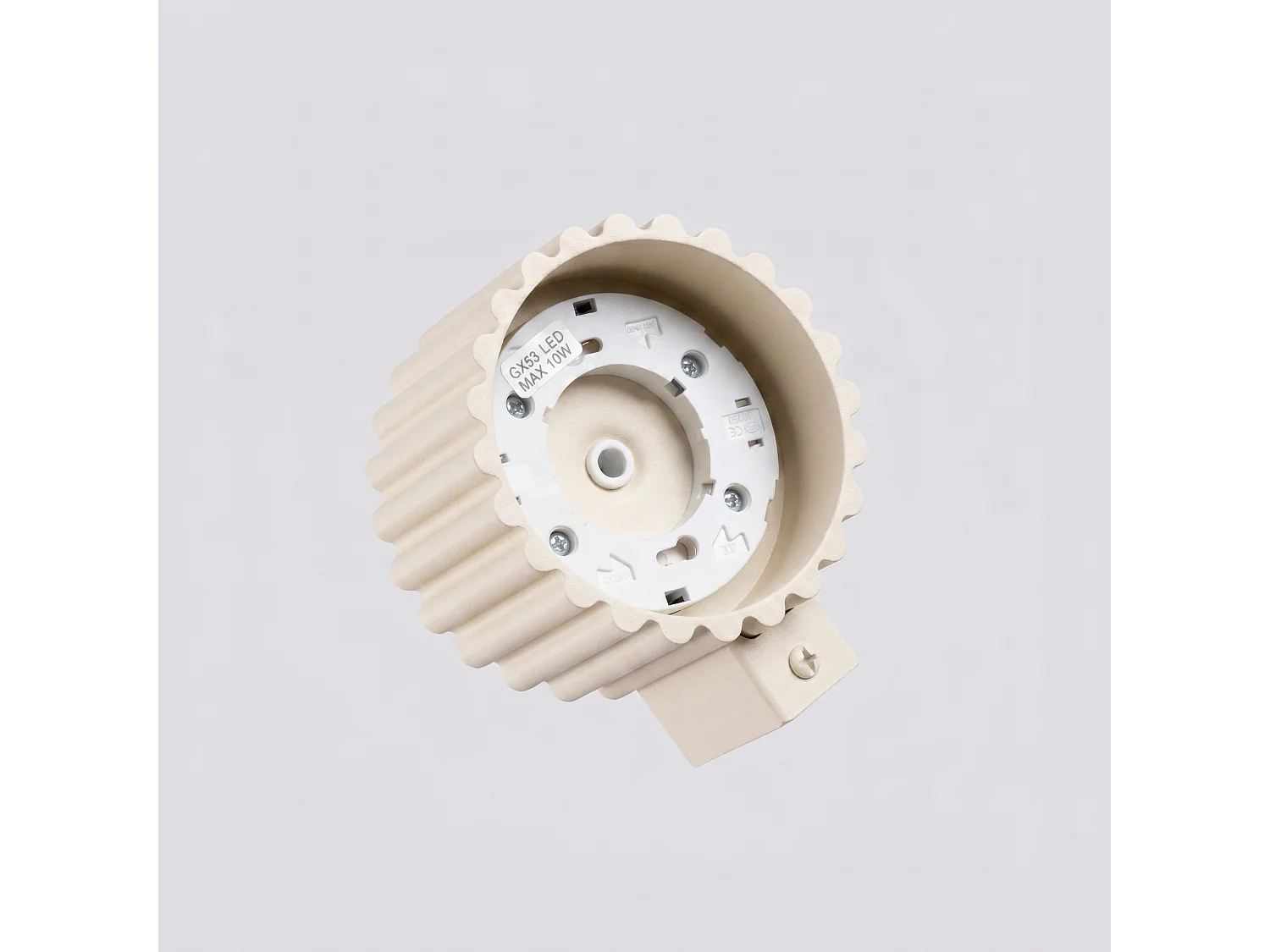 Applique minimaliste en aluminium - 1 sources lumineuses - L.10 x H.6 cm - beige