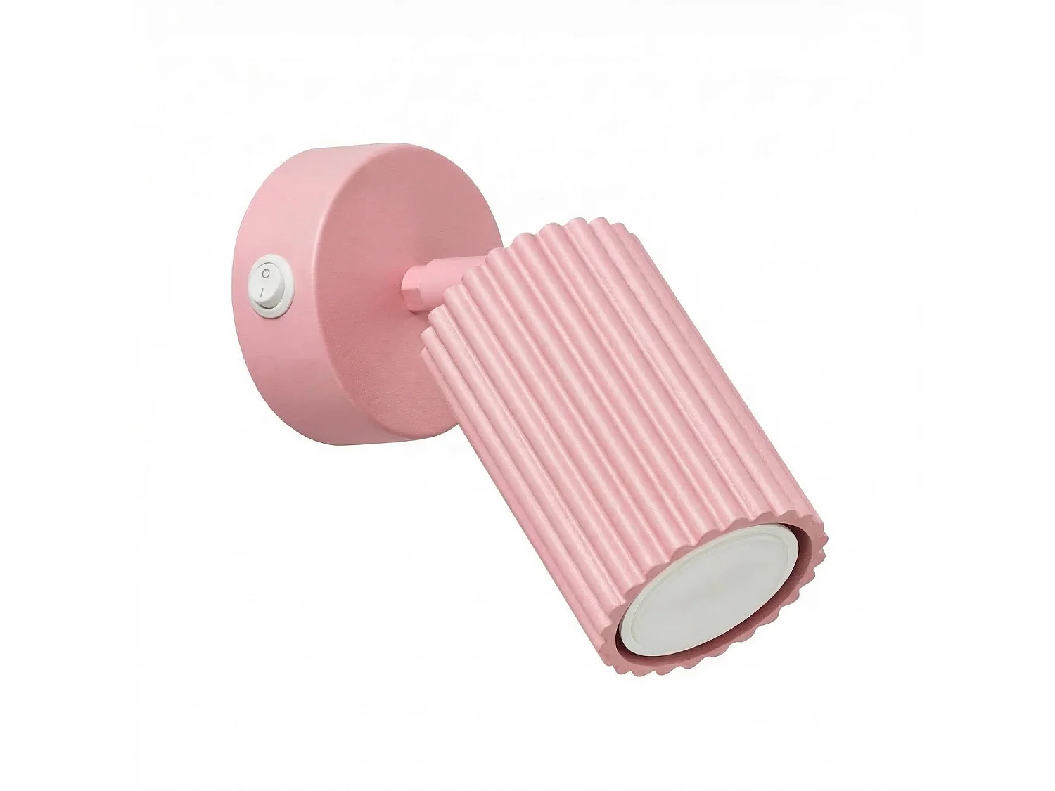 Applique minimaliste en aluminium - 1 sources lumineuses - L.8 x H.16 cm - rose