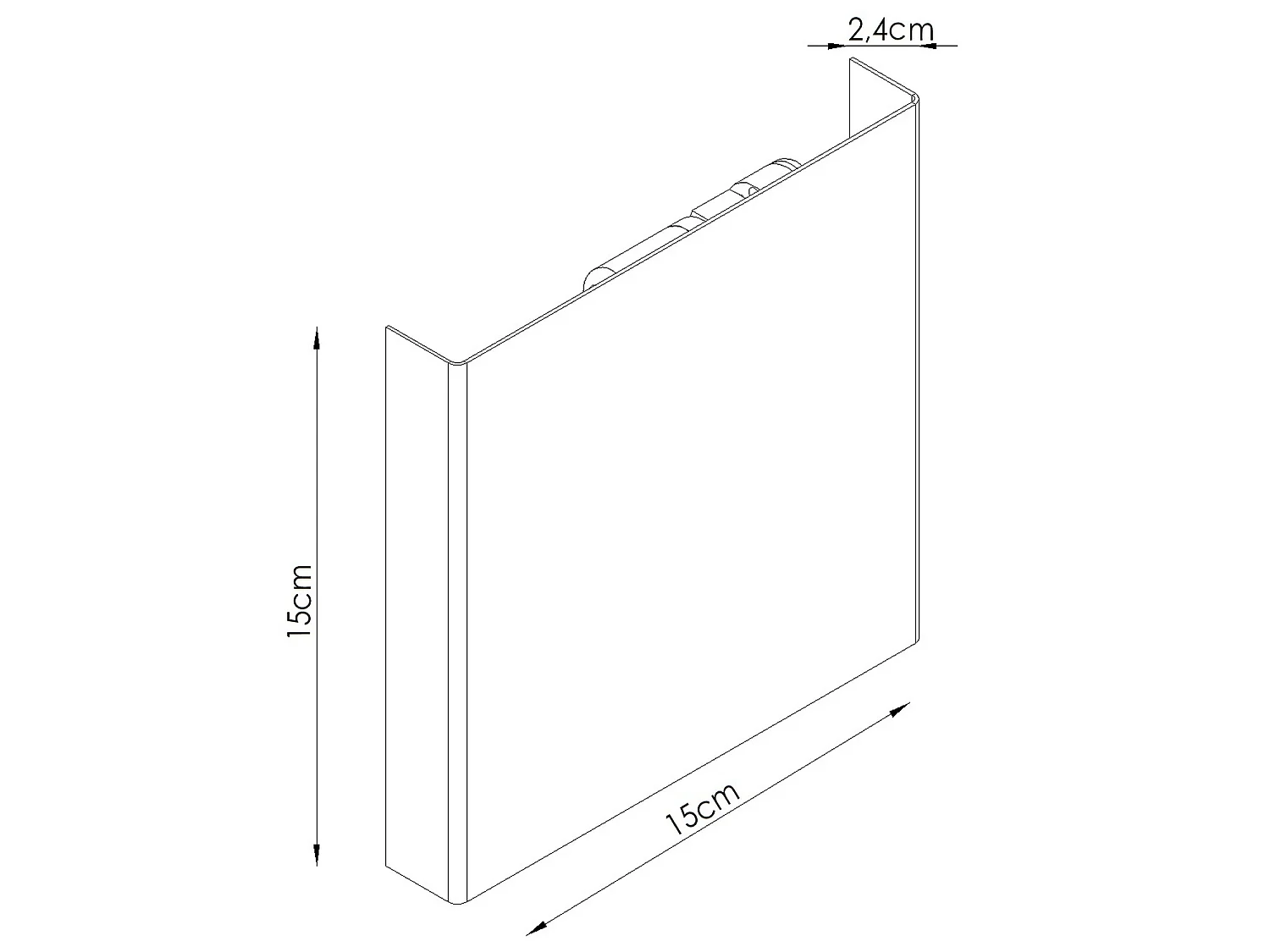 Appliques VANTA minimaliste en acier - 2 sources lumineuses - L.15 x H.15 cm - blanc