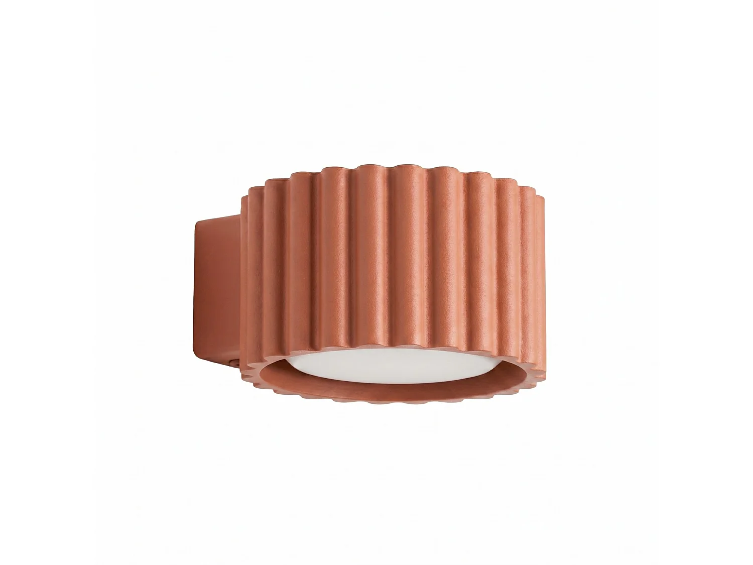 Appliques AURA minimaliste en aluminium - 1 sources lumineuses - L.10 x H.6 cm - ocre rouge