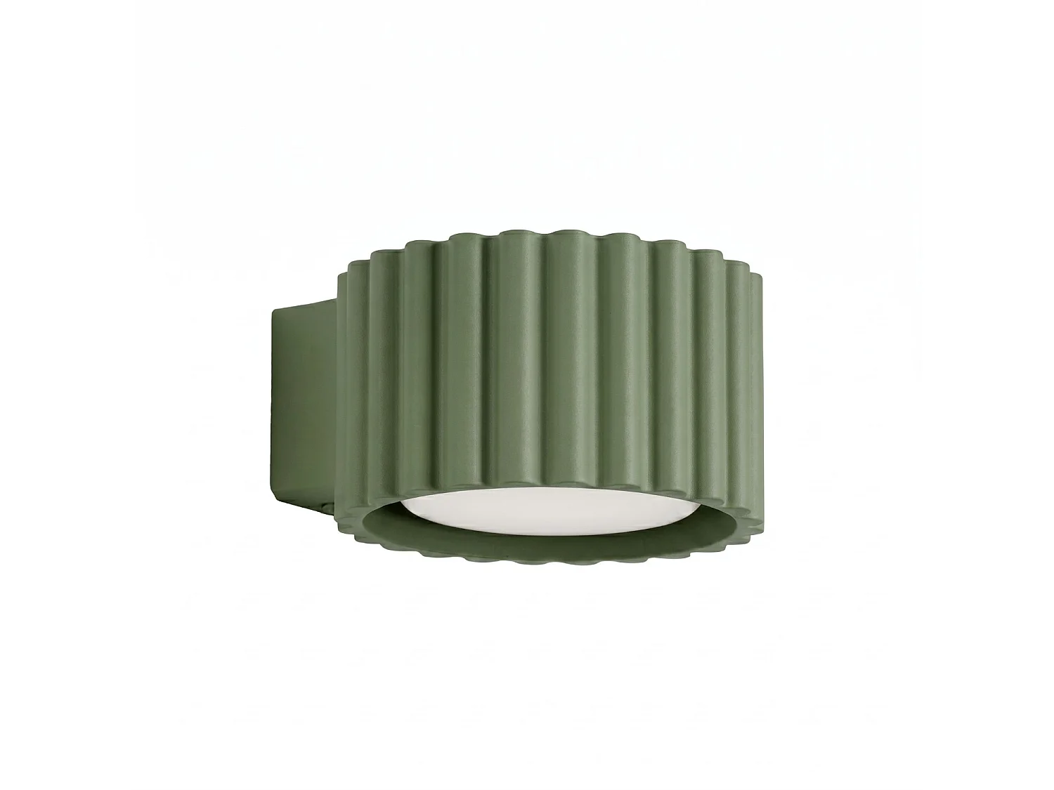 Applique minimaliste en aluminium - 1 sources lumineuses - L.10 x H.6 cm - vert olive