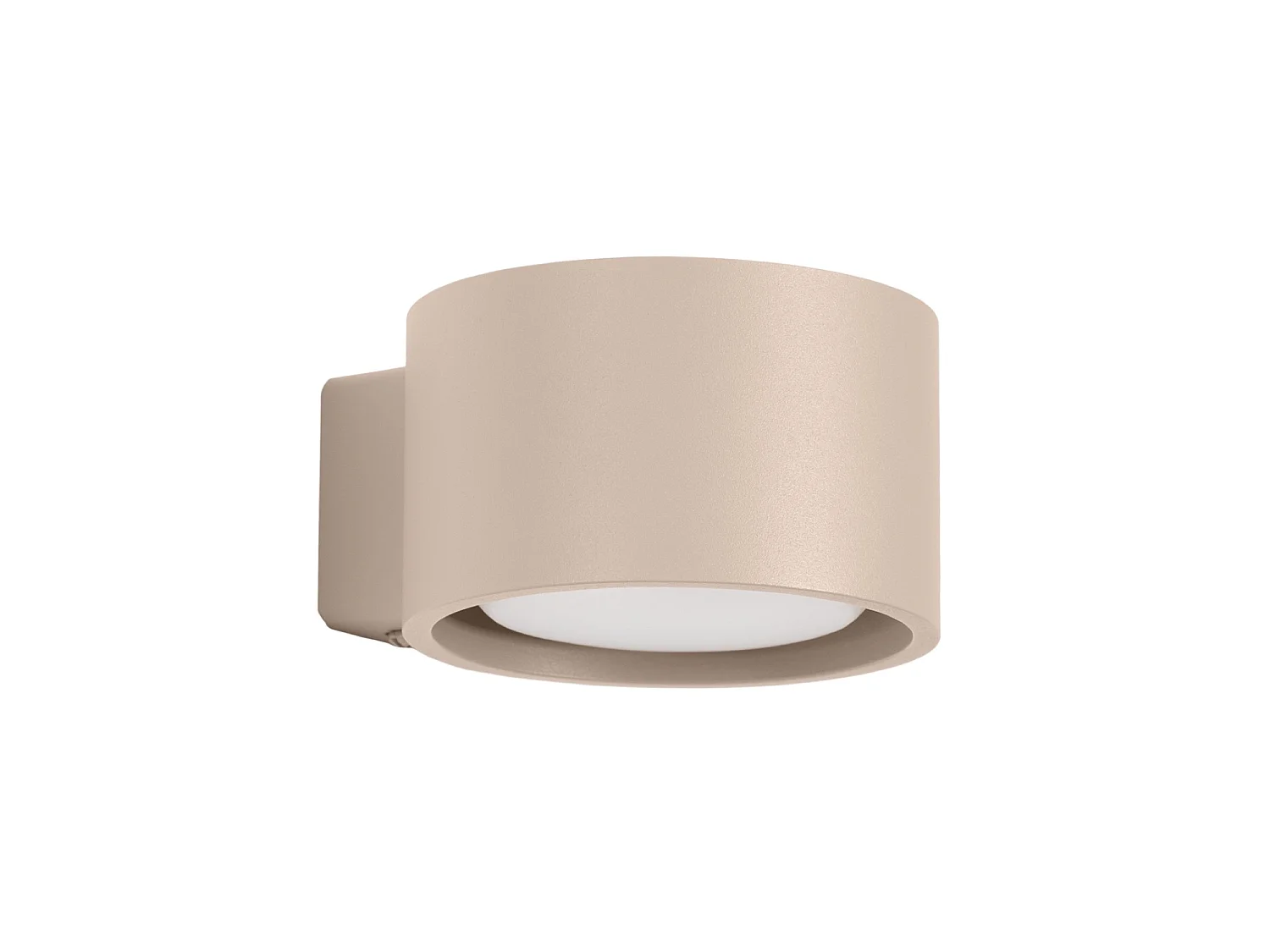Applique minimaliste en aluminium - 1 sources lumineuses - L.10 x H.6 cm - taupe