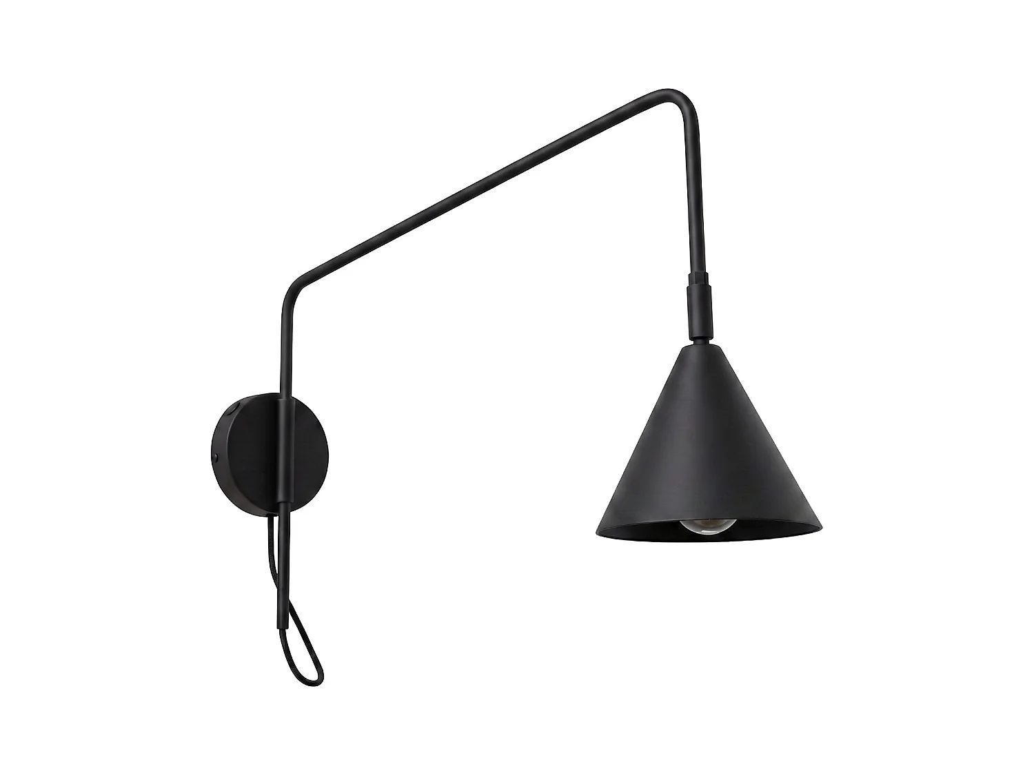 Appliques NOX moderne en acier - 1 sources lumineuses - L.14 x H.30 cm - noir