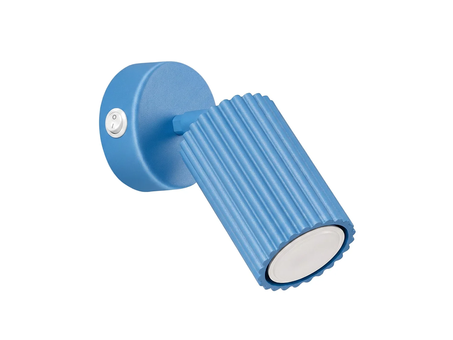 Applique minimaliste en aluminium - 1 sources lumineuses - L.8 x H.16 cm - bleu clair