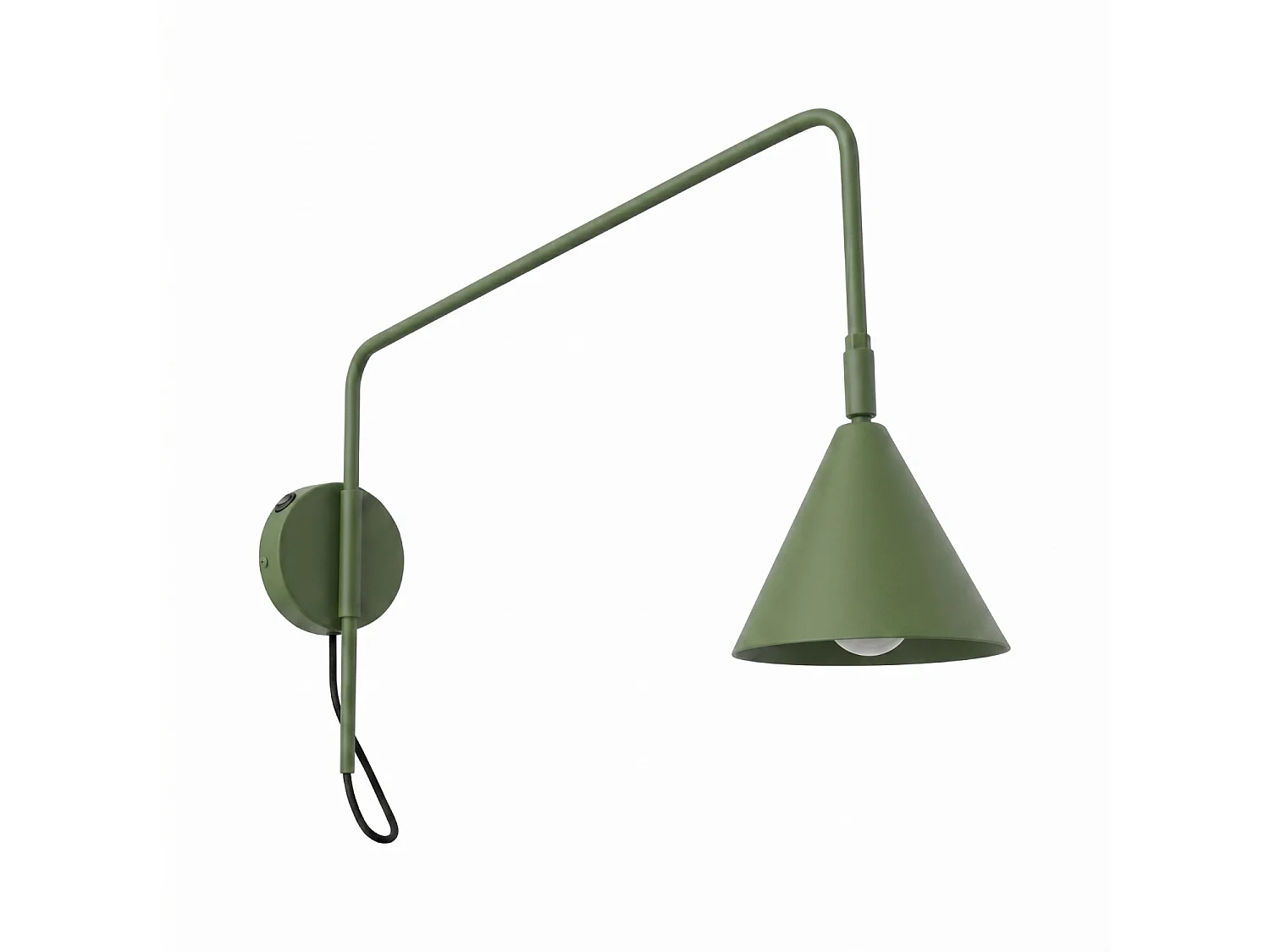 Appliques NOX moderne en acier - 1 sources lumineuses - L.14 x H.30 cm - vert olive