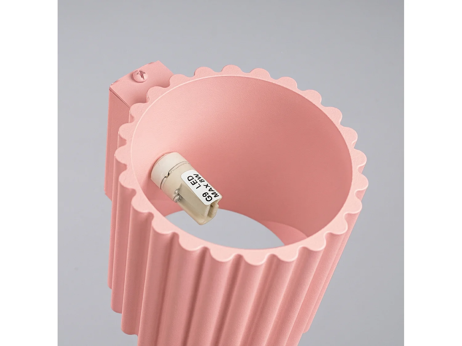Applique minimaliste en aluminium - 1 sources lumineuses - L.10 x H.10 cm - rose