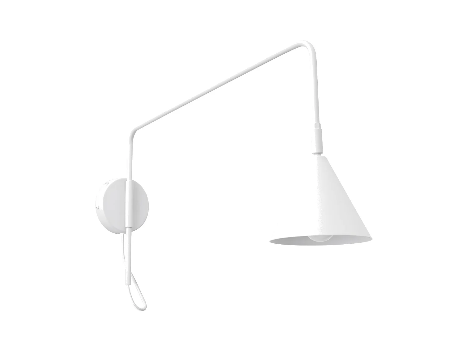 Appliques NOX moderne en acier - 1 sources lumineuses - L.14 x H.30 cm - blanc