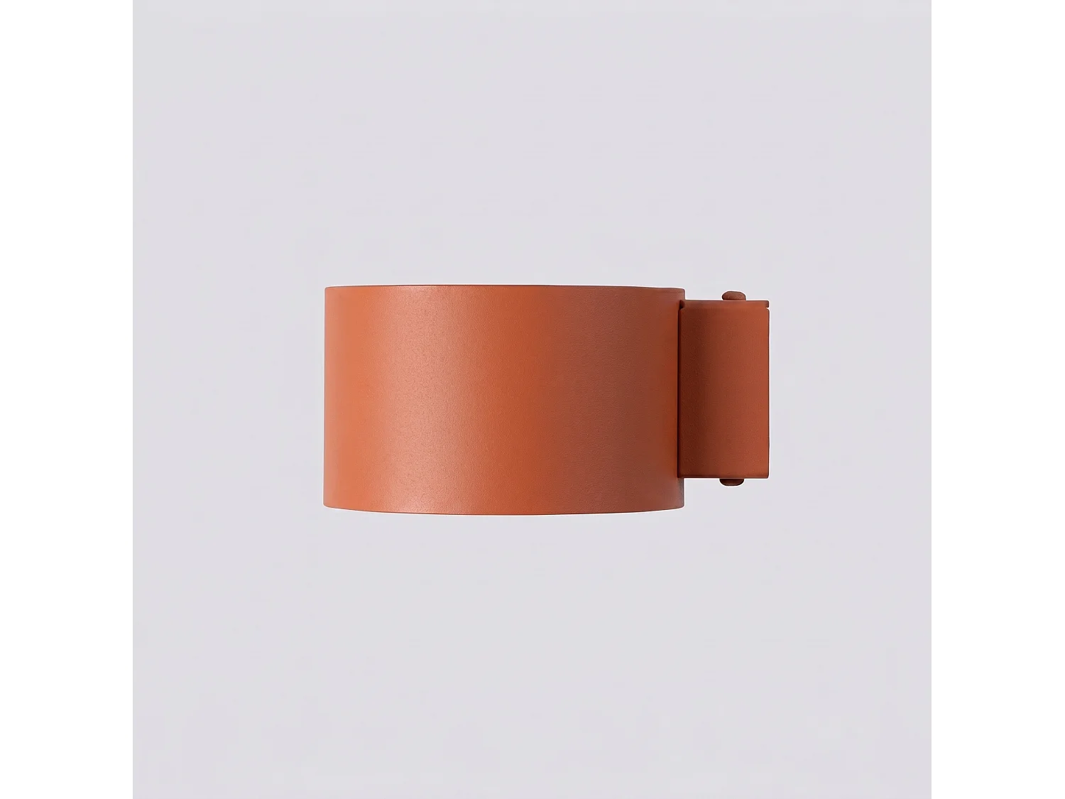 Applique minimaliste en aluminium - 1 sources lumineuses - L.10 x H.6 cm - ocre rouge