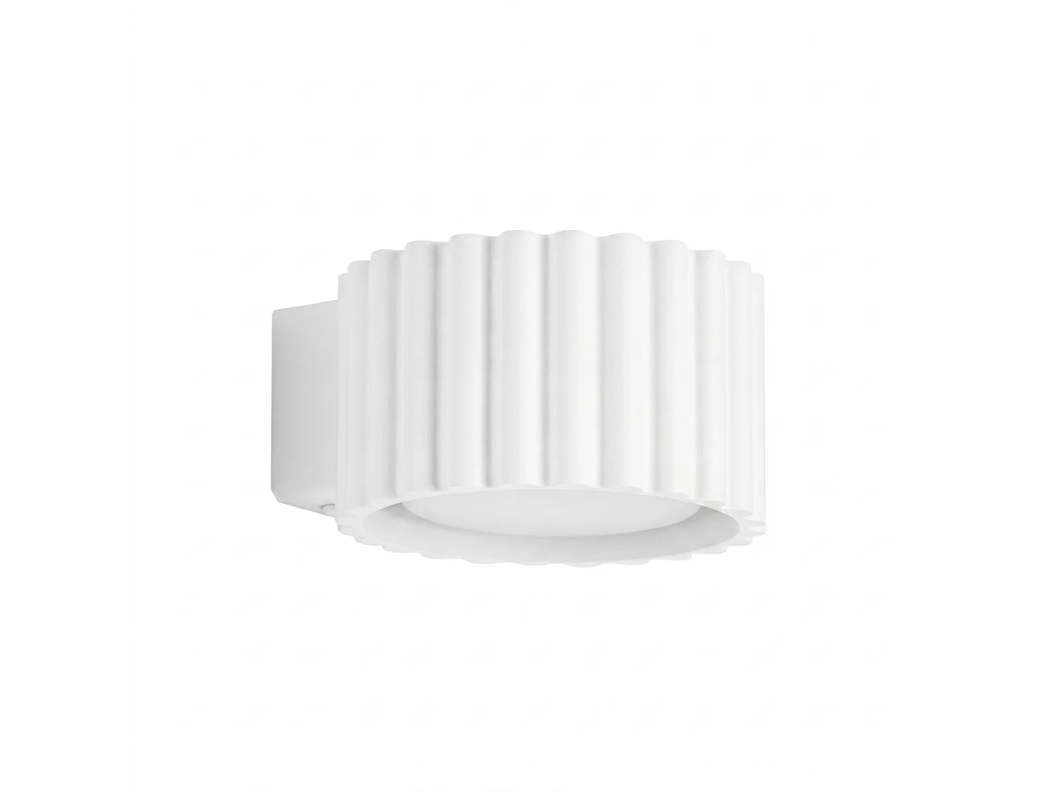 Applique minimaliste en aluminium - 1 sources lumineuses - L.10 x H.6 cm - blanc