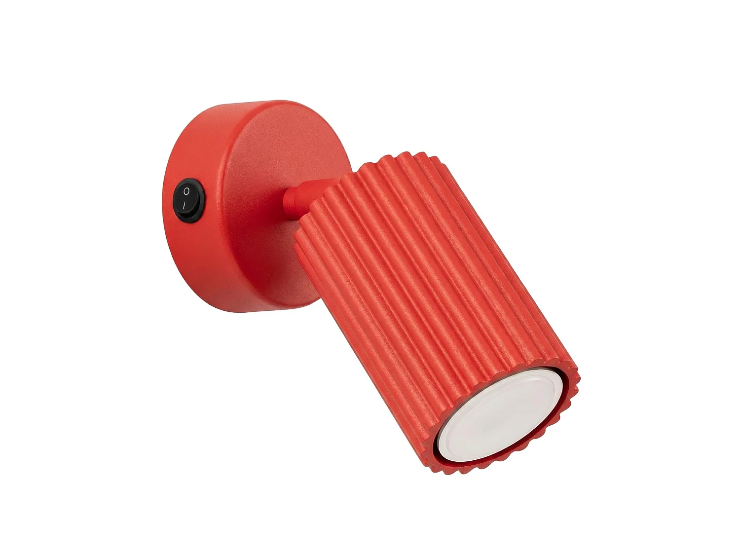 Applique minimaliste en aluminium - 1 sources lumineuses - L.8 x H.16 cm - rouge
