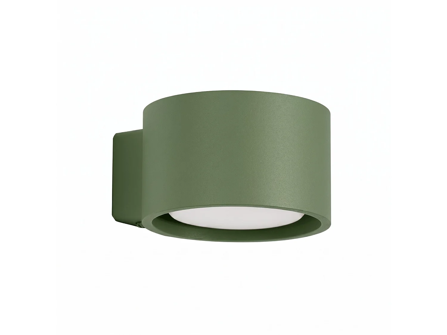 Applique minimaliste en aluminium - 1 sources lumineuses - L.10 x H.6 cm - vert olive
