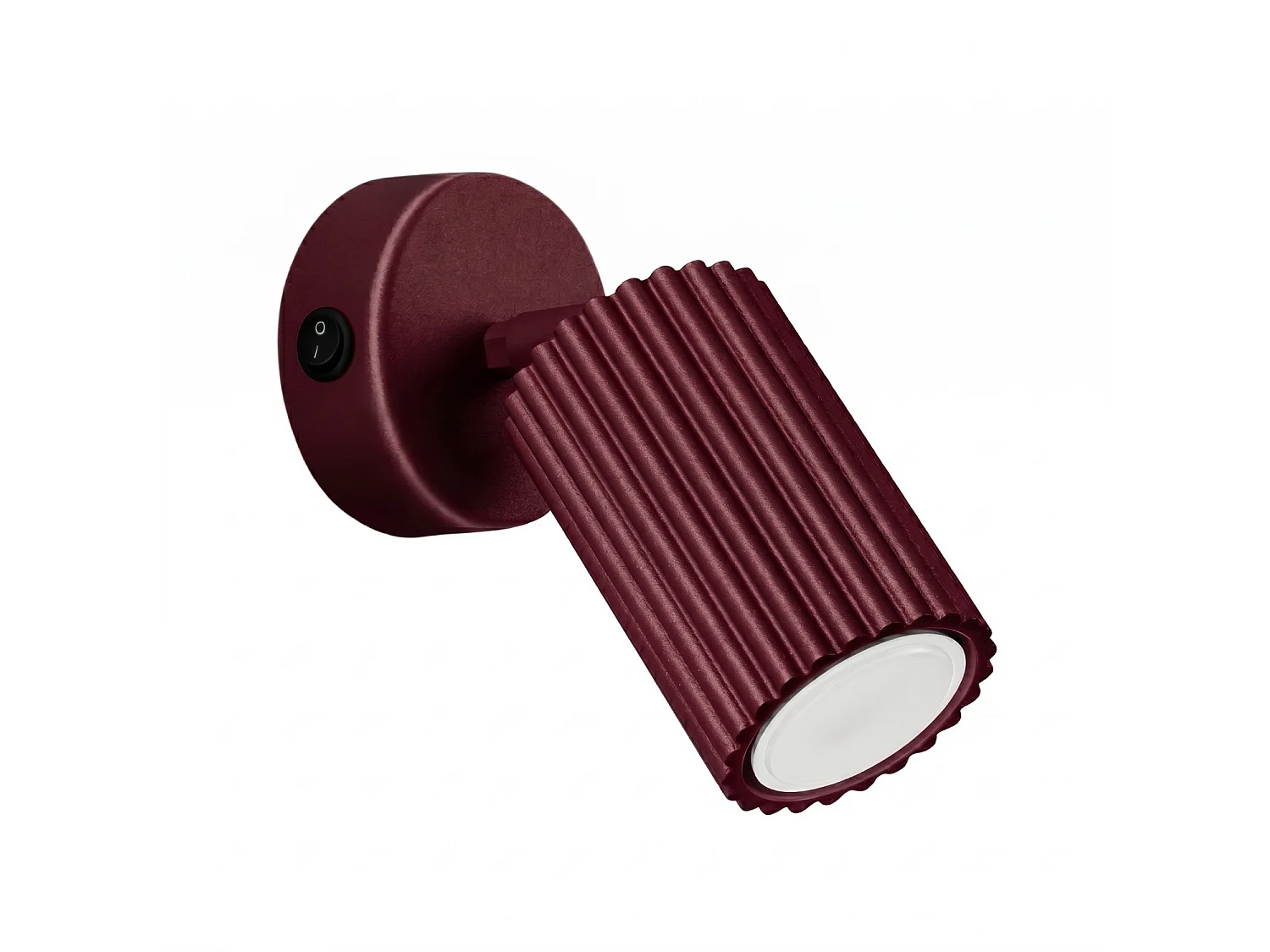 Applique minimaliste en aluminium - 1 sources lumineuses - L.8 x H.16 cm - bordeaux