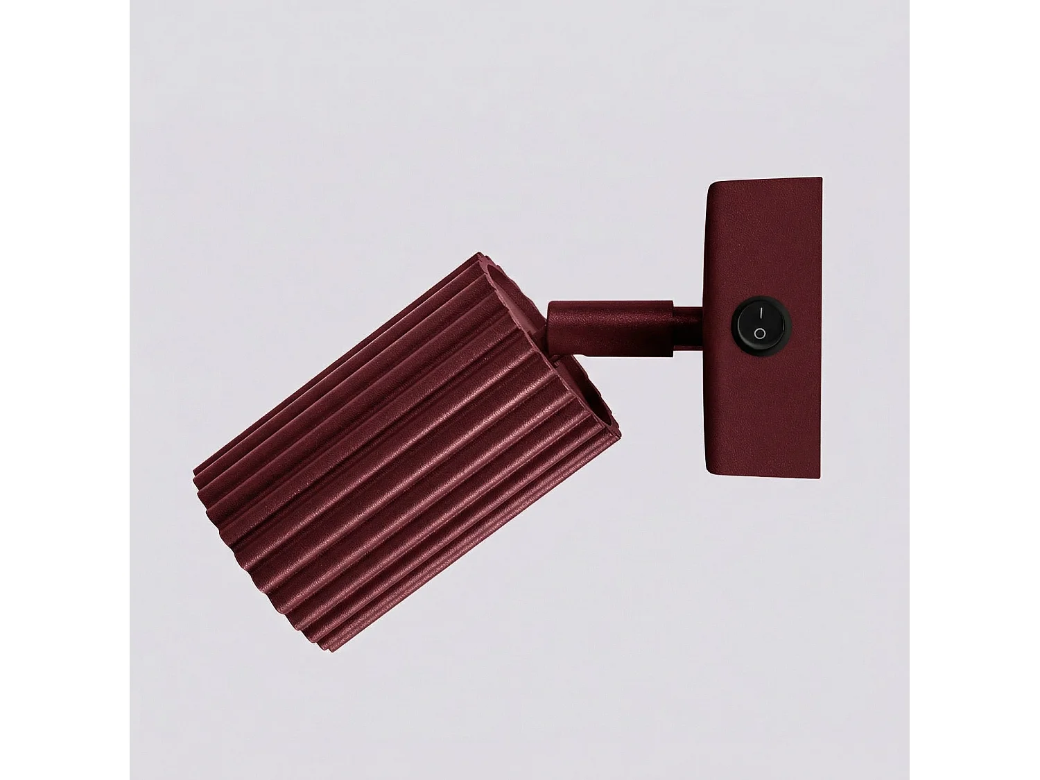 Applique minimaliste en aluminium - 1 sources lumineuses - L.8 x H.16 cm - bordeaux