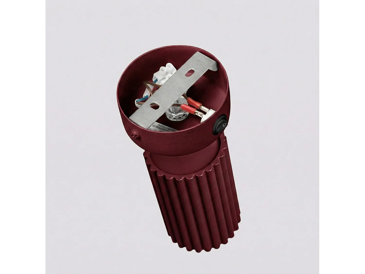 Applique minimaliste en aluminium - 1 sources lumineuses - L.8 x H.16 cm - bordeaux