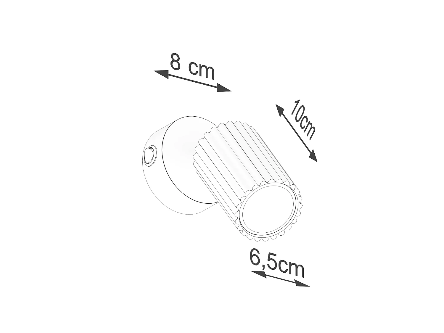 Applique minimaliste en aluminium - 1 sources lumineuses - L.8 x H.16 cm - bordeaux