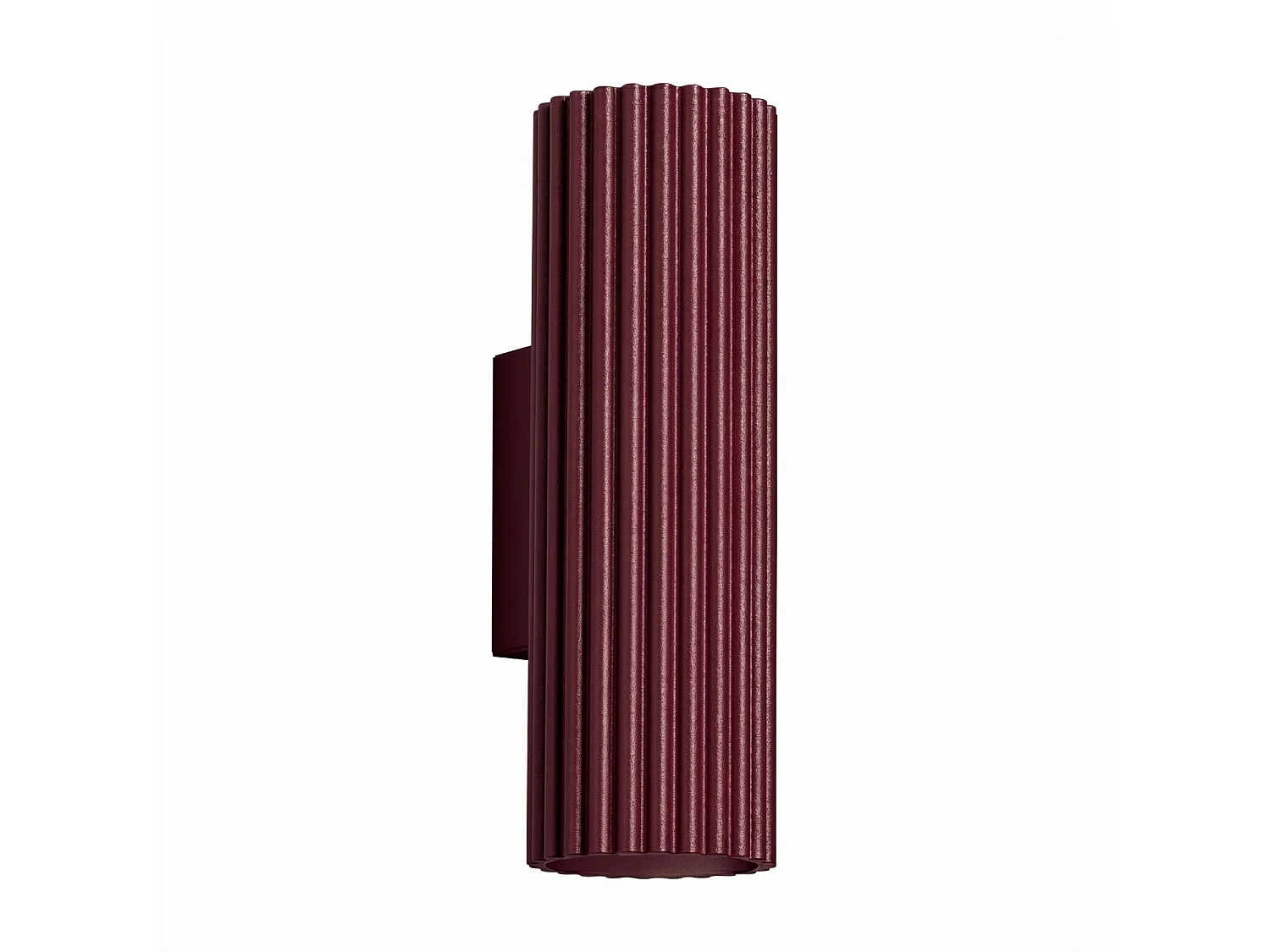 Applique minimaliste en aluminium - 2 sources lumineuses - L.6,5 x H.20 cm - bordeaux