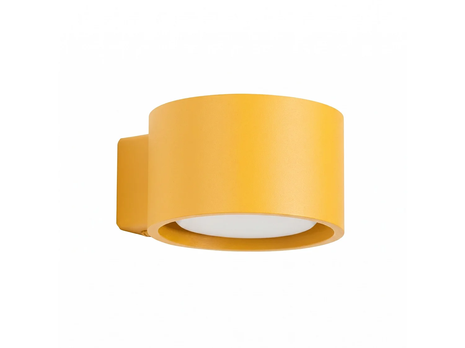 Applique minimaliste en aluminium - 1 sources lumineuses - L.10 x H.6 cm - jaune