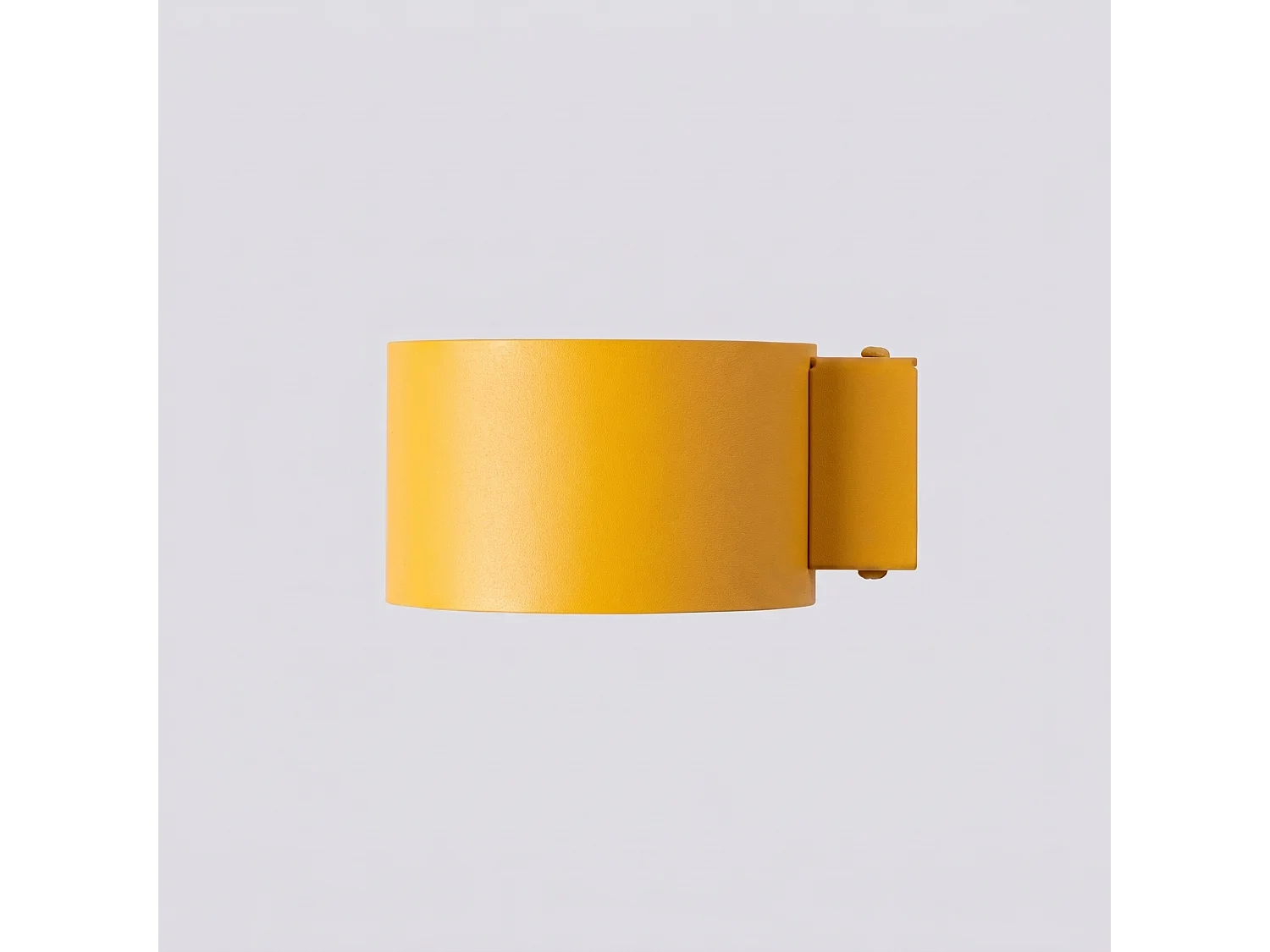 Applique minimaliste en aluminium - 1 sources lumineuses - L.10 x H.6 cm - jaune