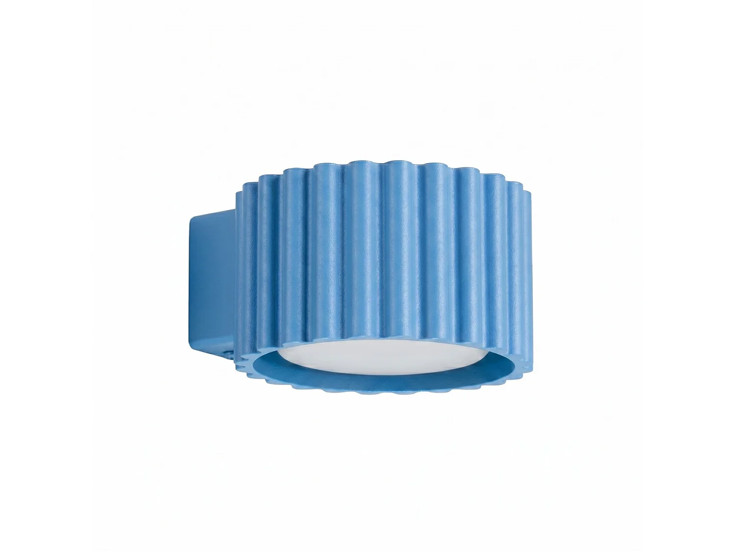Applique minimaliste en aluminium - 1 sources lumineuses - L.10 x H.6 cm - bleu clair