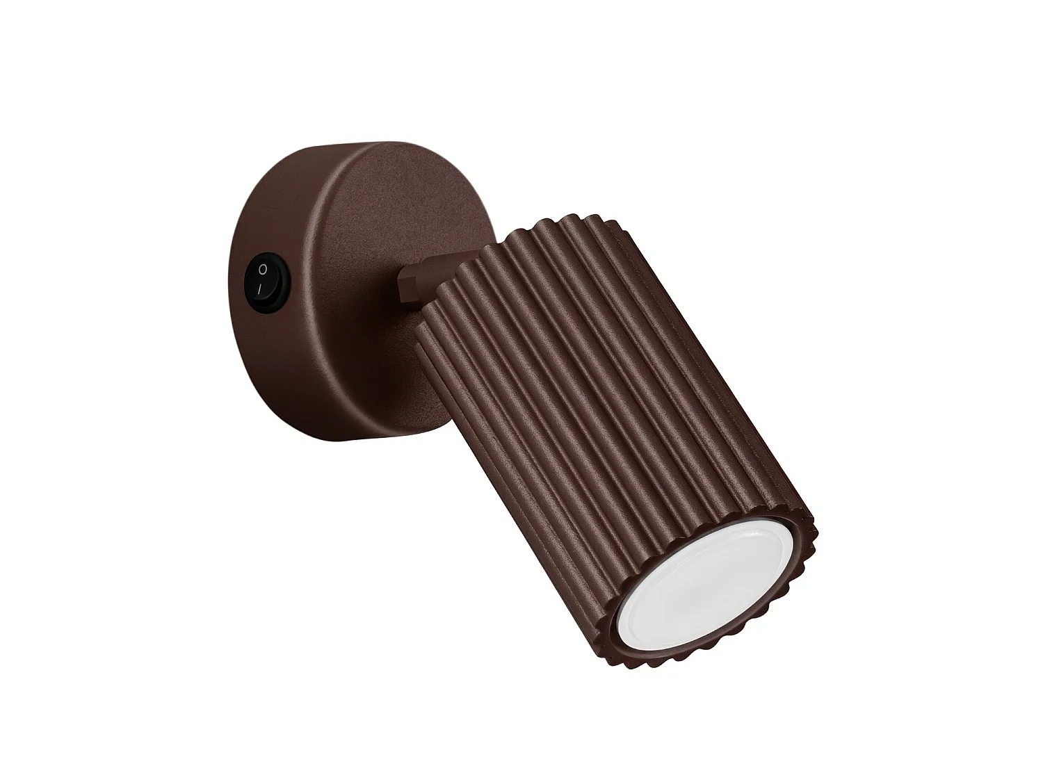 Applique minimaliste en aluminium - 1 sources lumineuses - L.8 x H.16 cm - marron