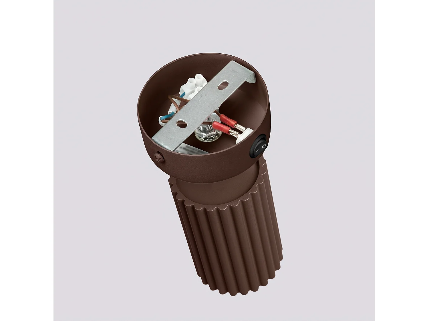 Applique minimaliste en aluminium - 1 sources lumineuses - L.8 x H.16 cm - marron