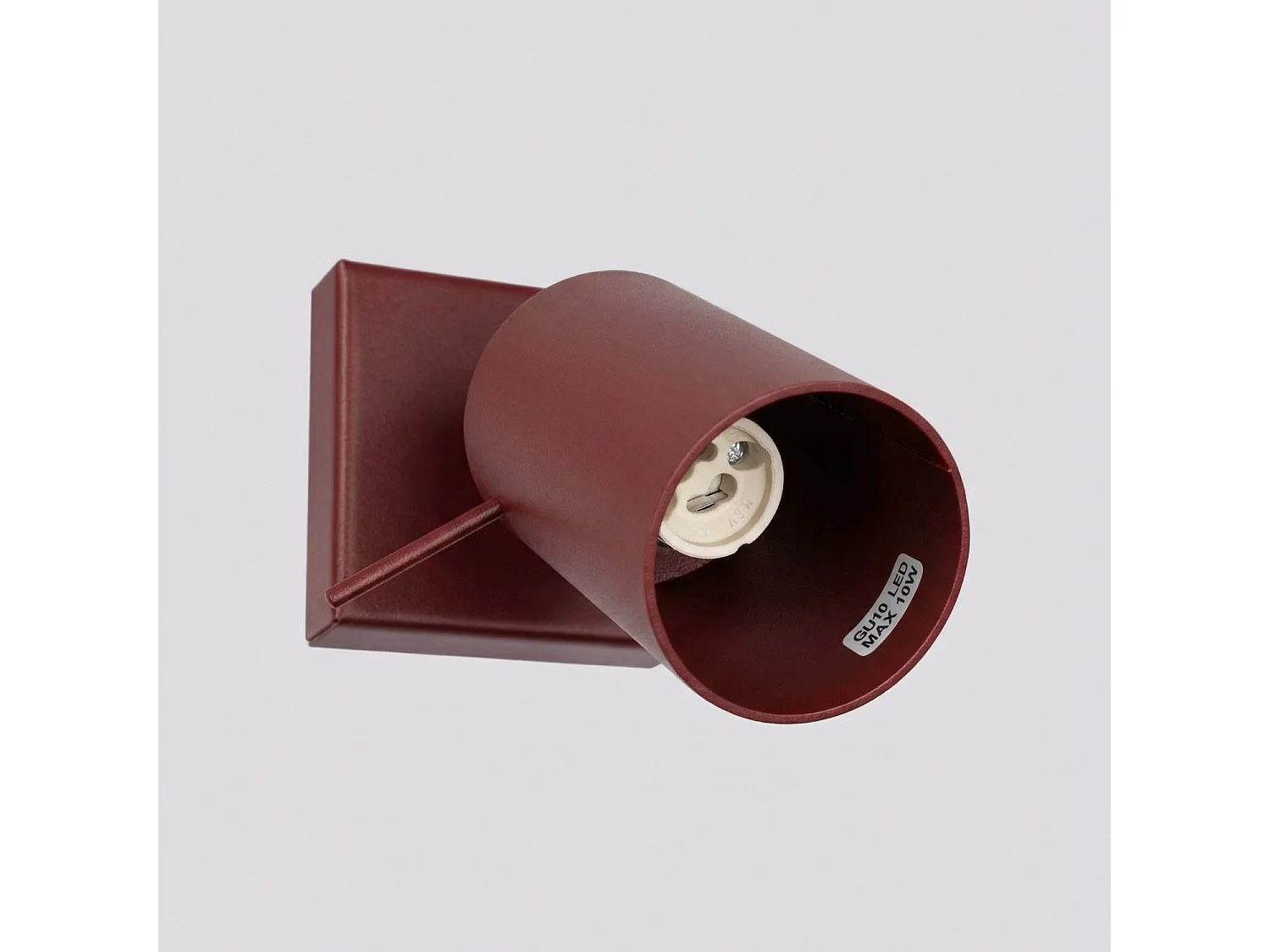 Applique moderne en acier - 1 sources lumineuses - L.8 x H.8 cm - bordeaux