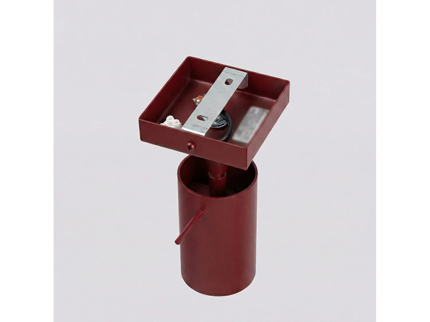 Applique moderne en acier - 1 sources lumineuses - L.8 x H.8 cm - bordeaux