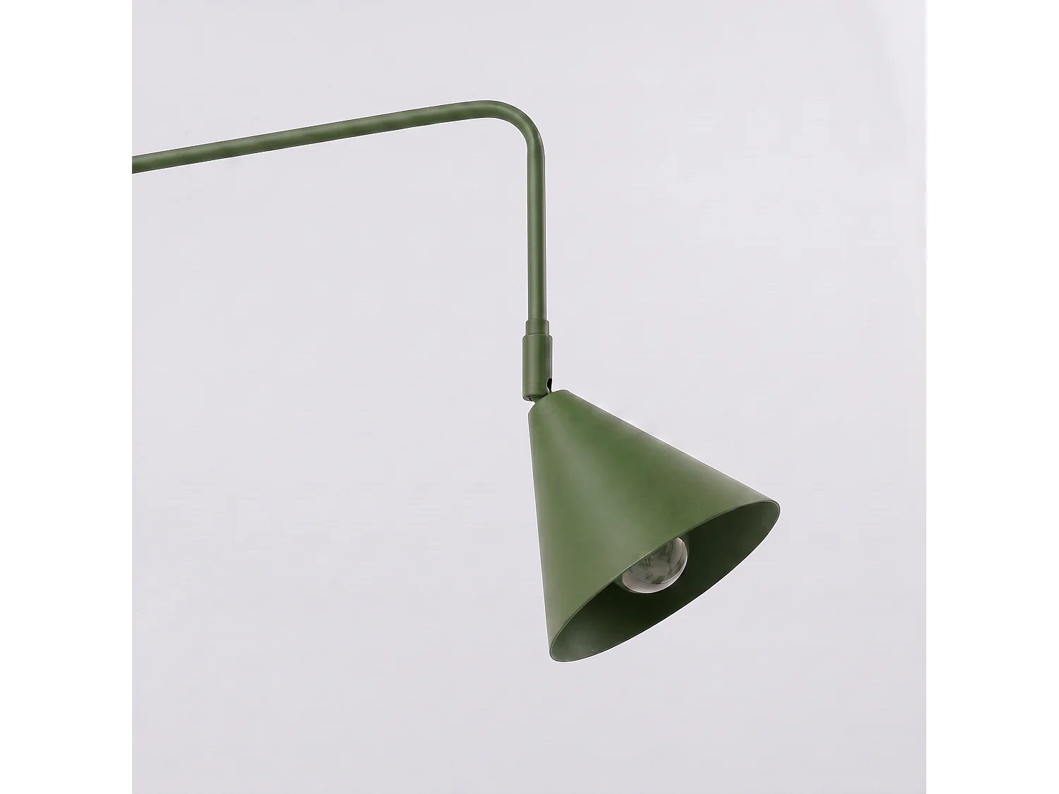 Appliques NOX moderne en acier - 2 sources lumineuses - L.150 x H.30 cm - vert olive