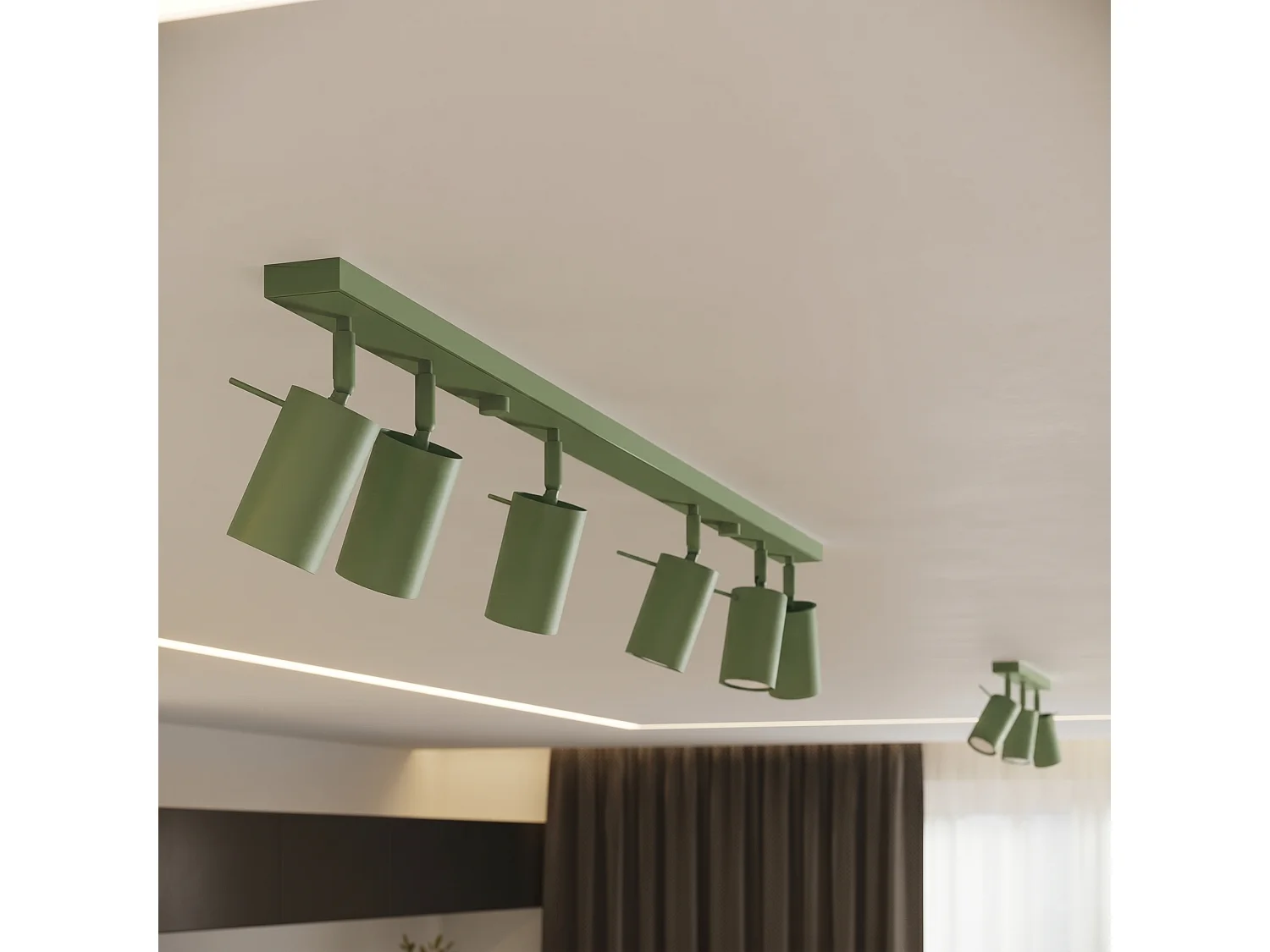 Applique moderne en acier - 1 sources lumineuses - L.8 x H.8 cm - sauge